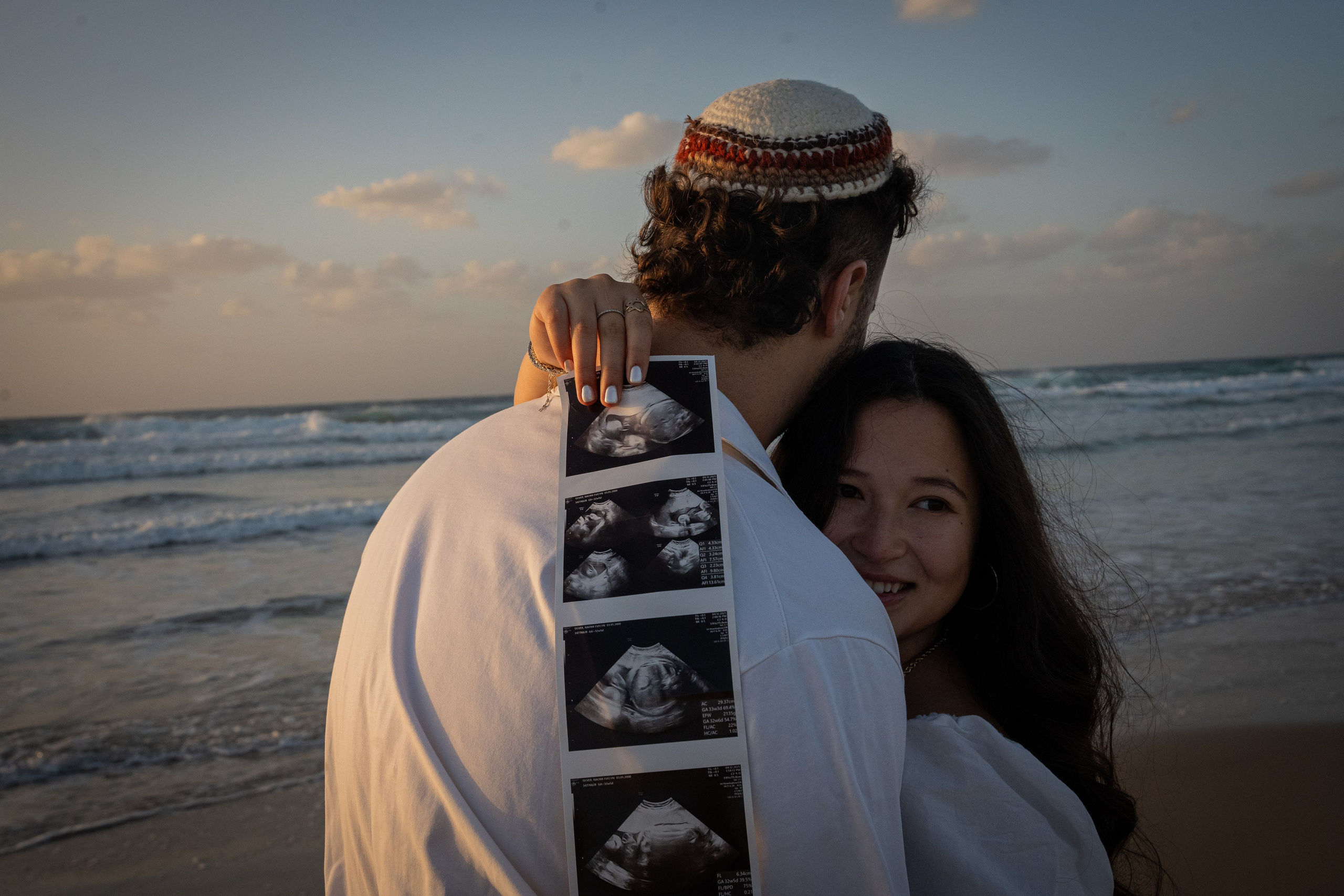 Naomi & Surli, Jaffa Beach, December 2025. Divign By Tehilah — Meaningful Graphic Design & Photography
