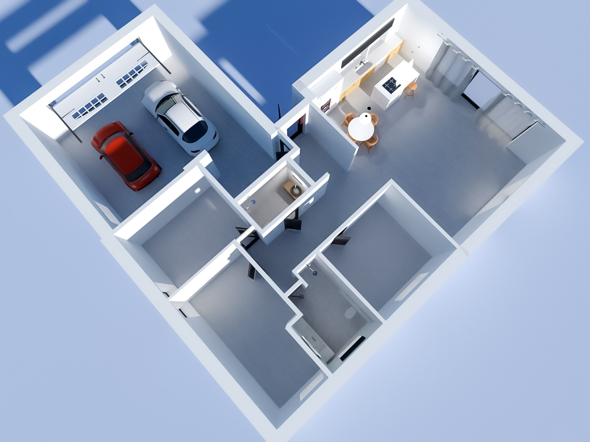 Namoar buto vizualizacija, planas 2D ir 3D. Elina Sapiega fotografė Vilniuje