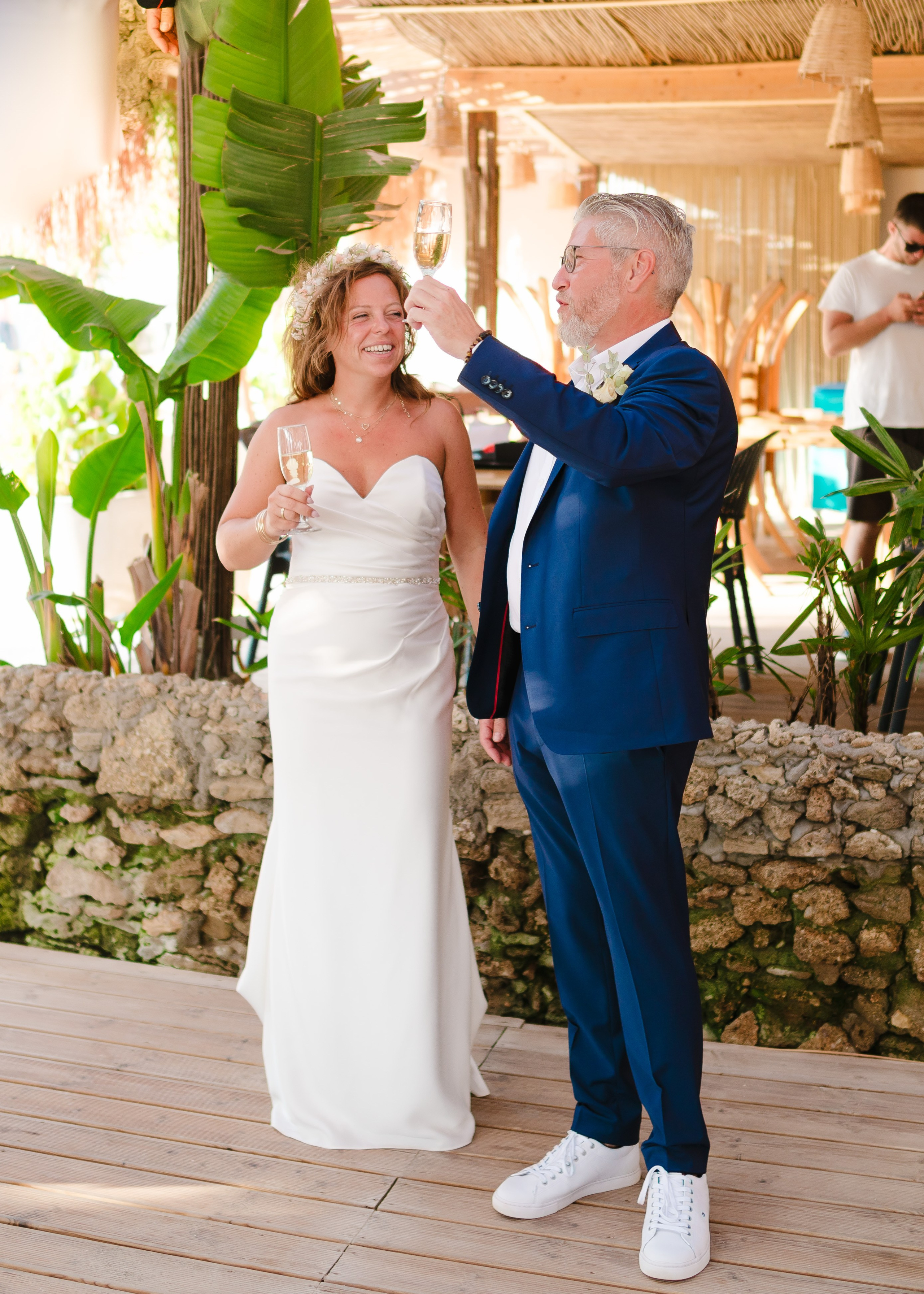 Micha and Bea. Renate Woeste | Wedding planner in Rhodes. Creating dream weddings by the sea. Let’s make your special day unforgettable