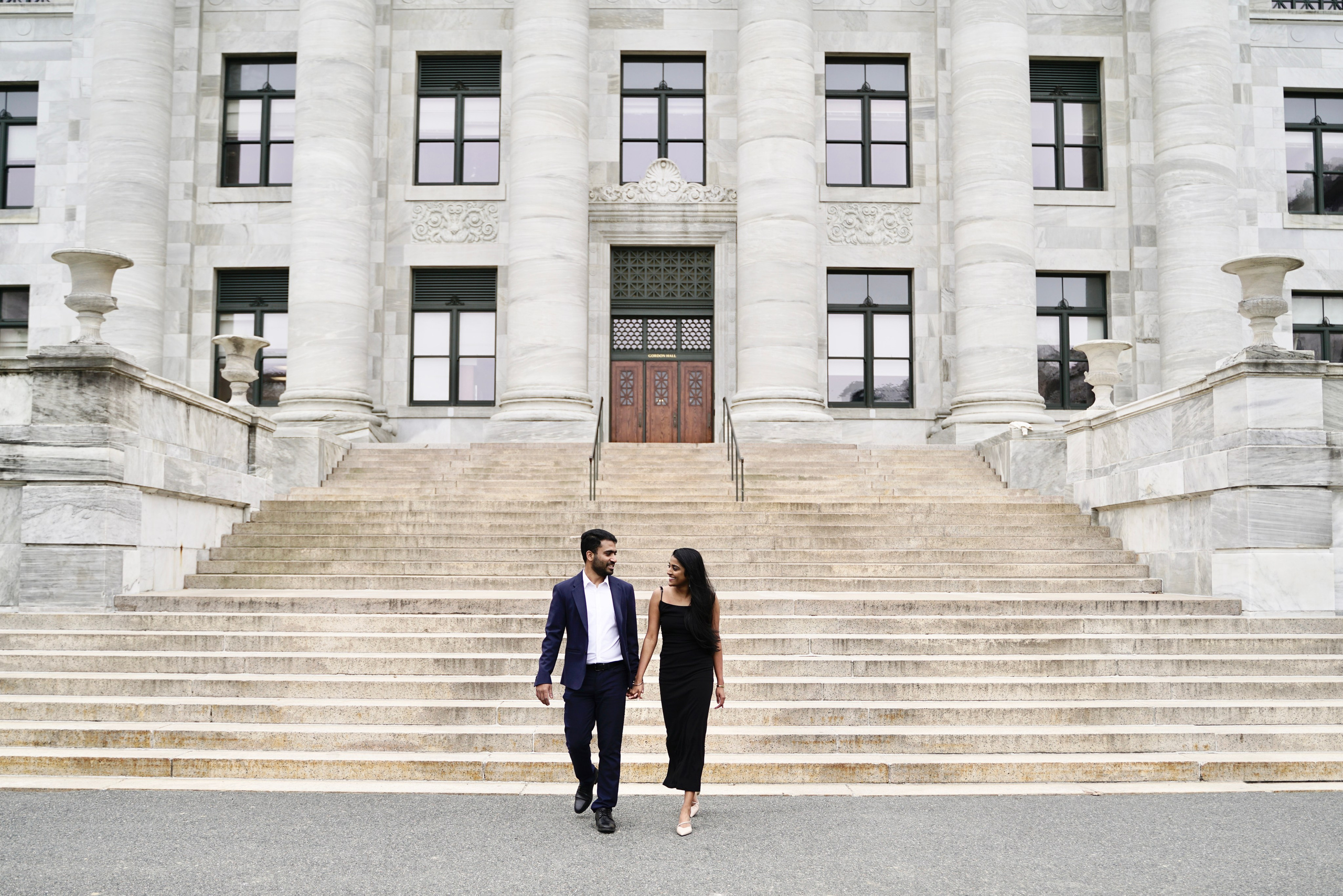 Sarath and Aishwarya at Boston Medical School. Stefanovich Photography | Boston, MA
