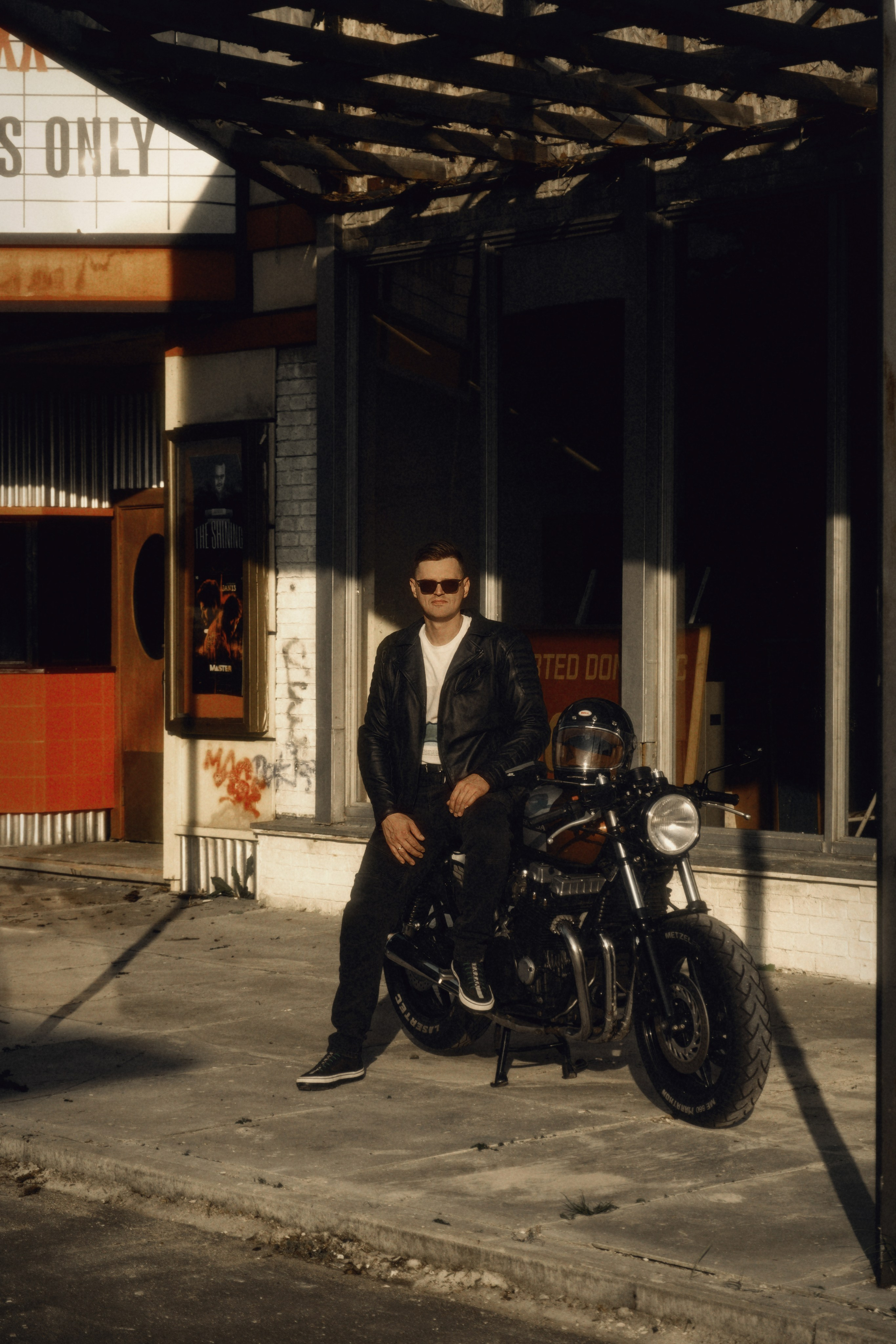Café Racer Style Photography — Brutal Man & Custom Bike