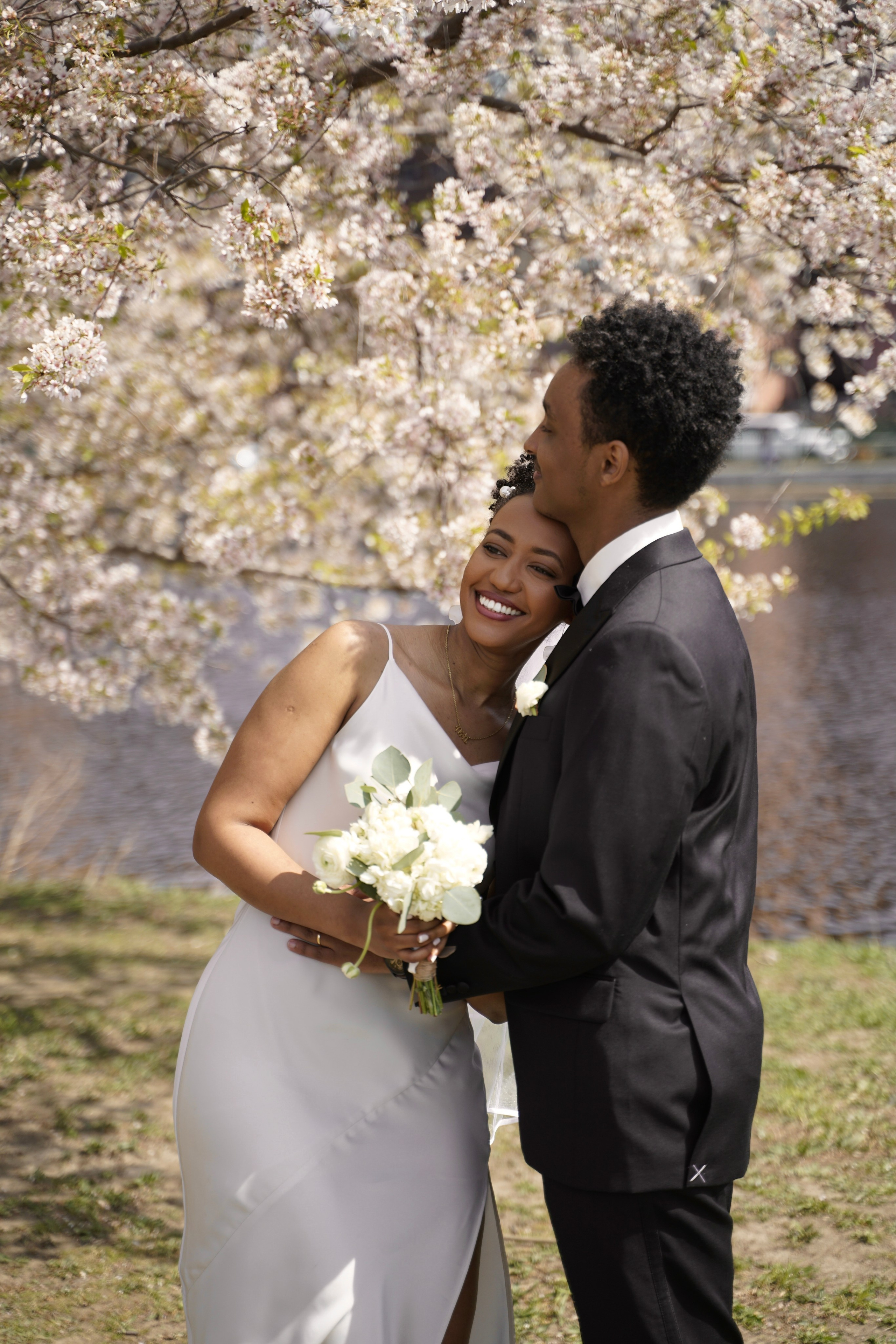 Sosina and Aaron at Charles river Esplanade. Stefanovich Photography | Boston, MA