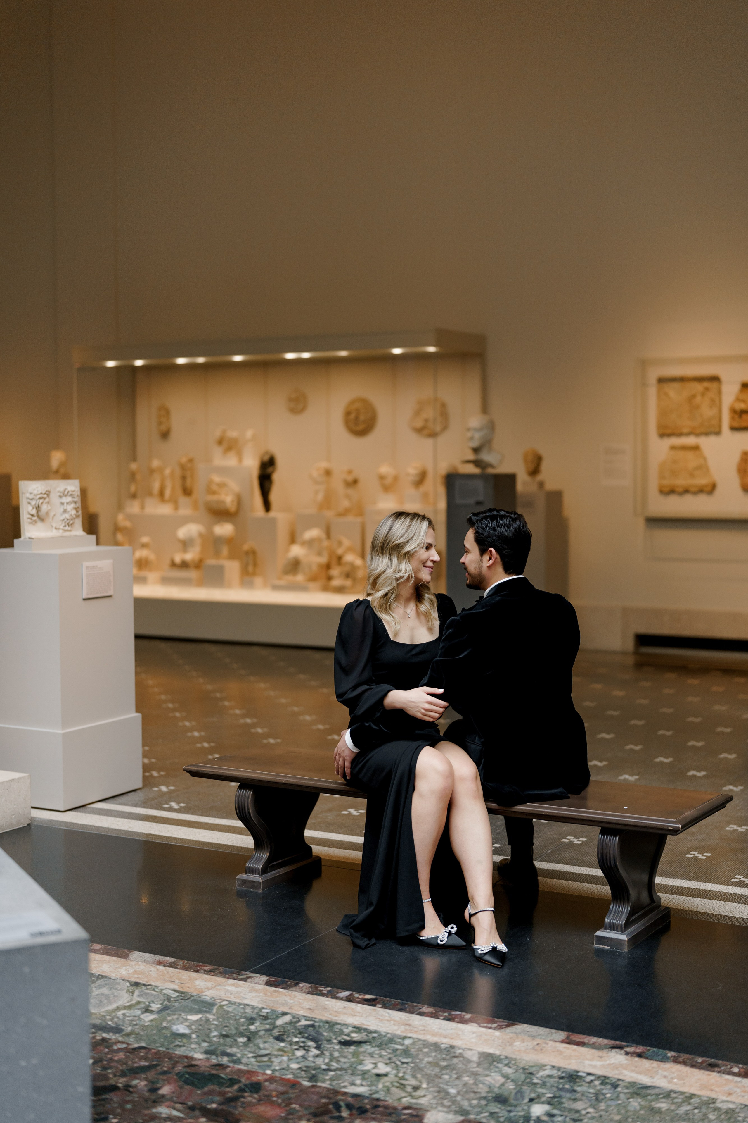 Caroline and Brendan’s Museum MET and Library Engagement Shoot. Wedding photographer and videographer New York | New Jersey