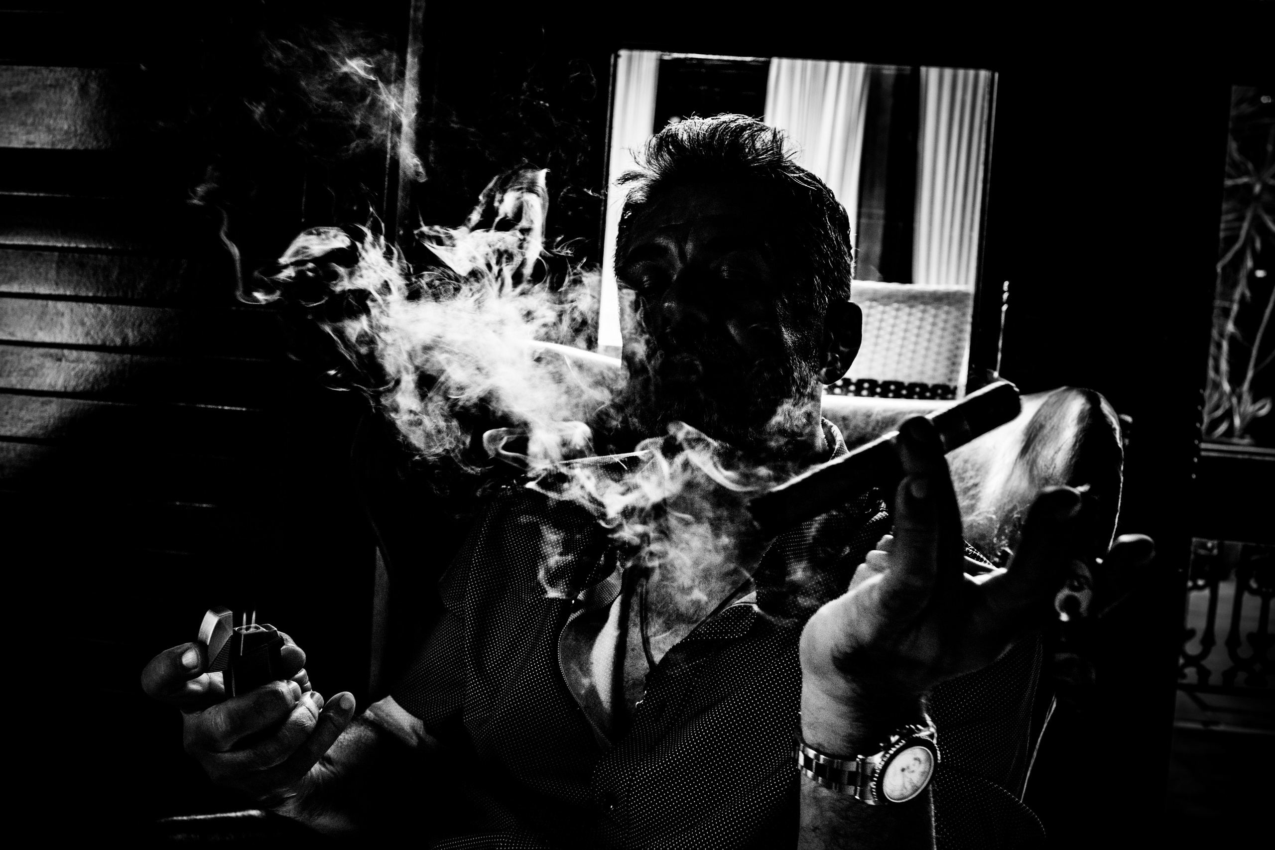 Burn Black and White Series. Out and About 239