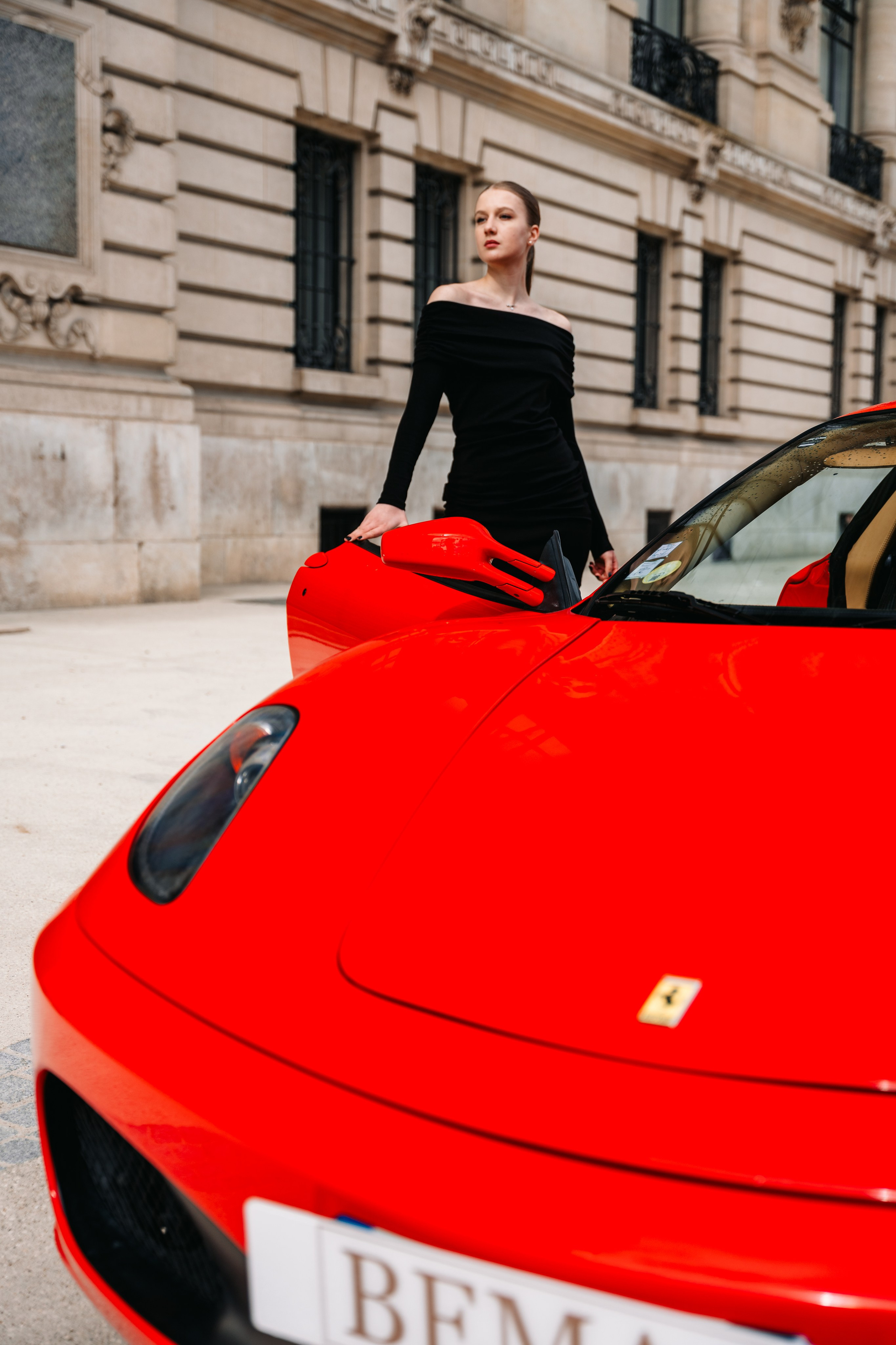 Anna x Ferrari F430. Photographe de voitures à Paris — Vitalii Motruk