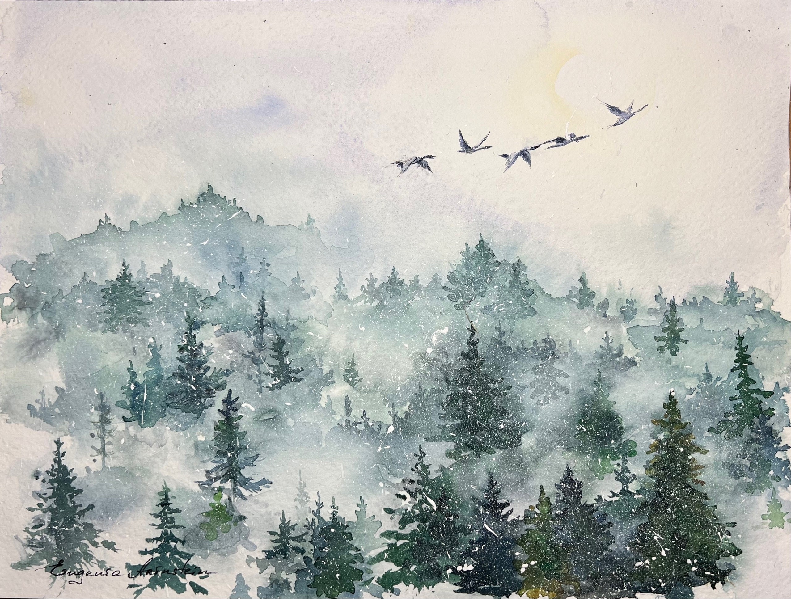 Akvarell. Eugenia Arinstein — konstnär som skapar handgjord måleri och illustration med känsla, färg och närvaro. Verksam i Nynäshamn