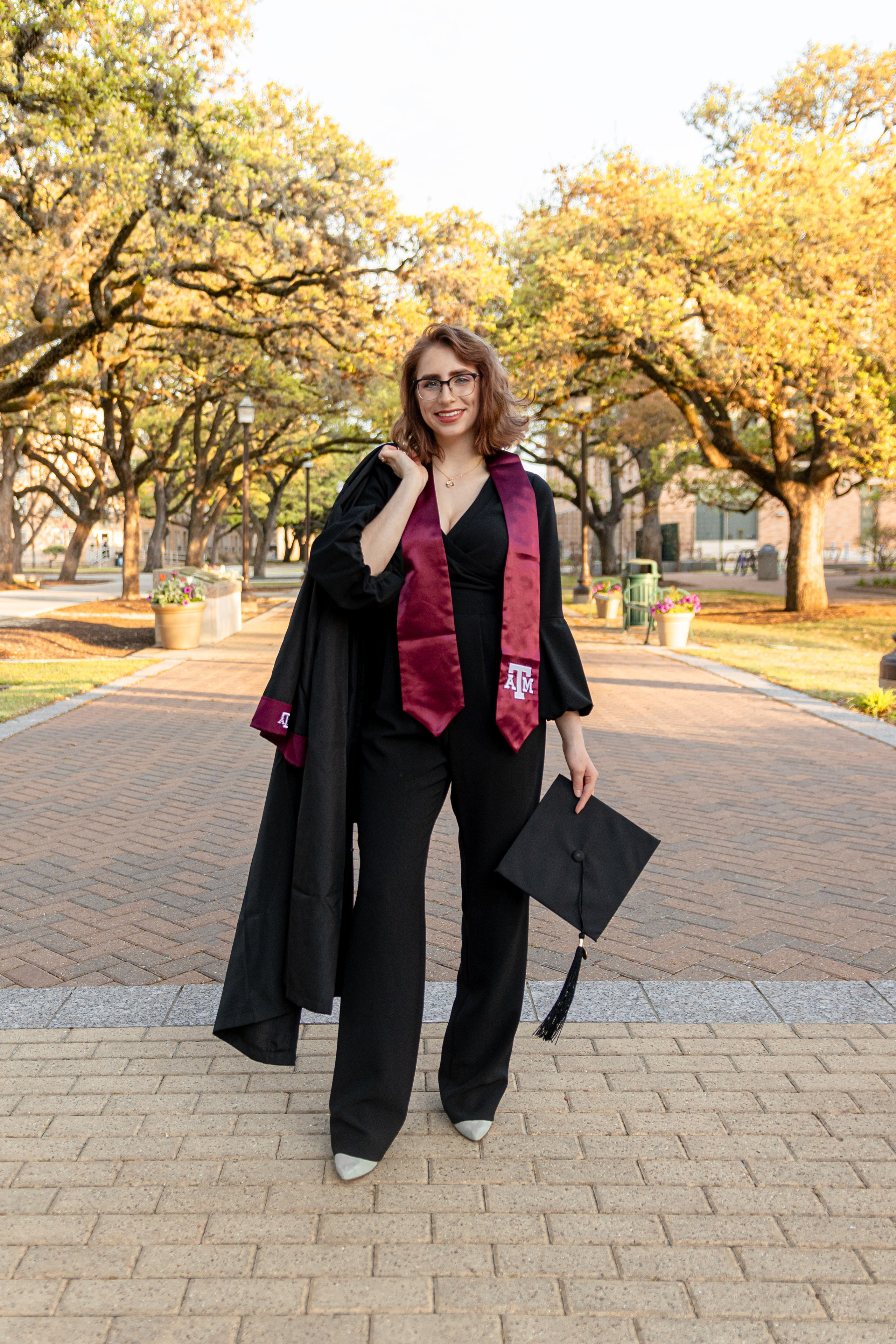 Lexie's graduation photoshoot at Texas A&M University