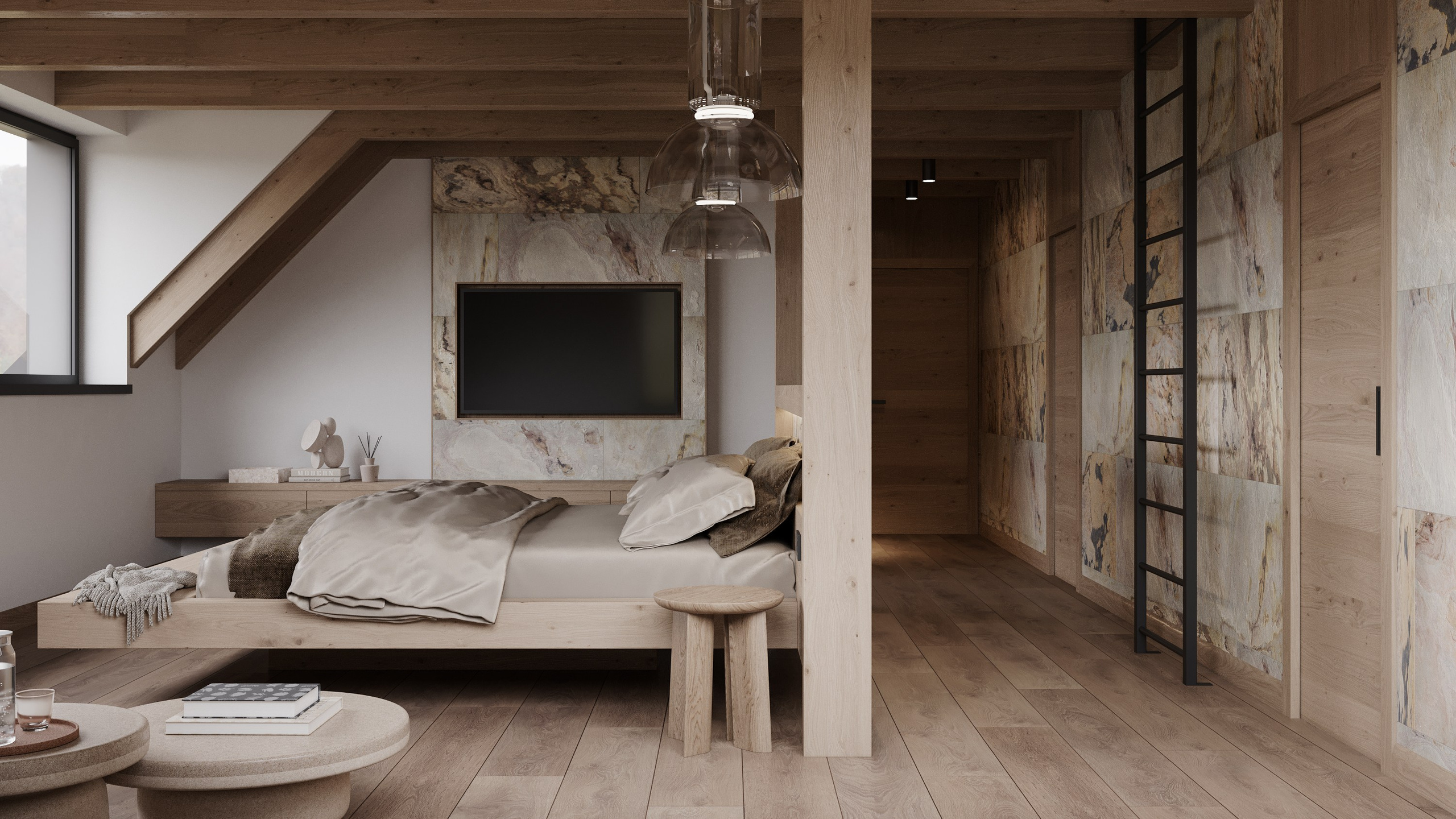 HOTELOVÝ POKOJ č.1 V HORSKÉ CHATĚ. Filipenka architects