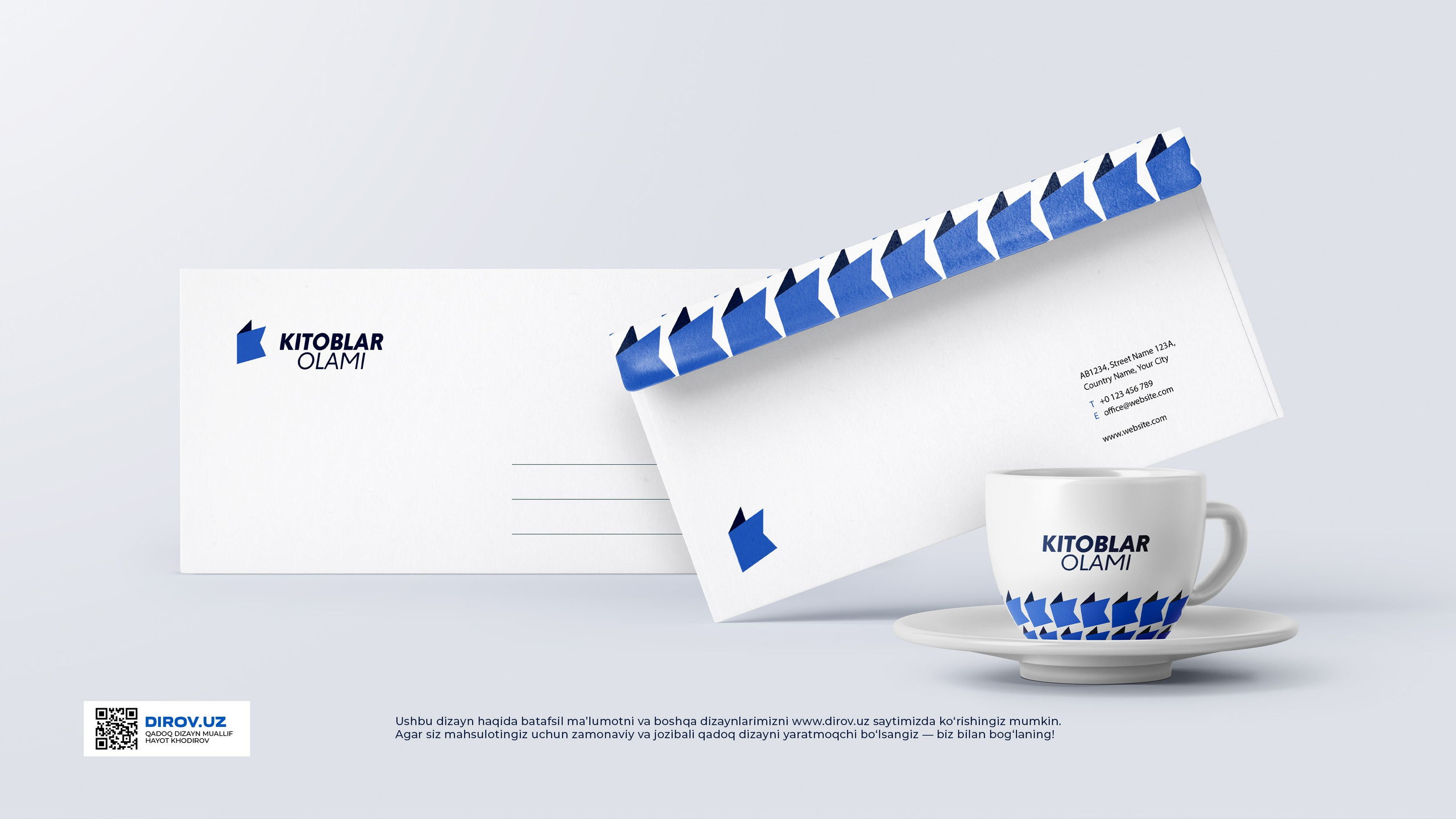 Kitoblar Olami  — Logotip. Dirov — Hayot Khodirov