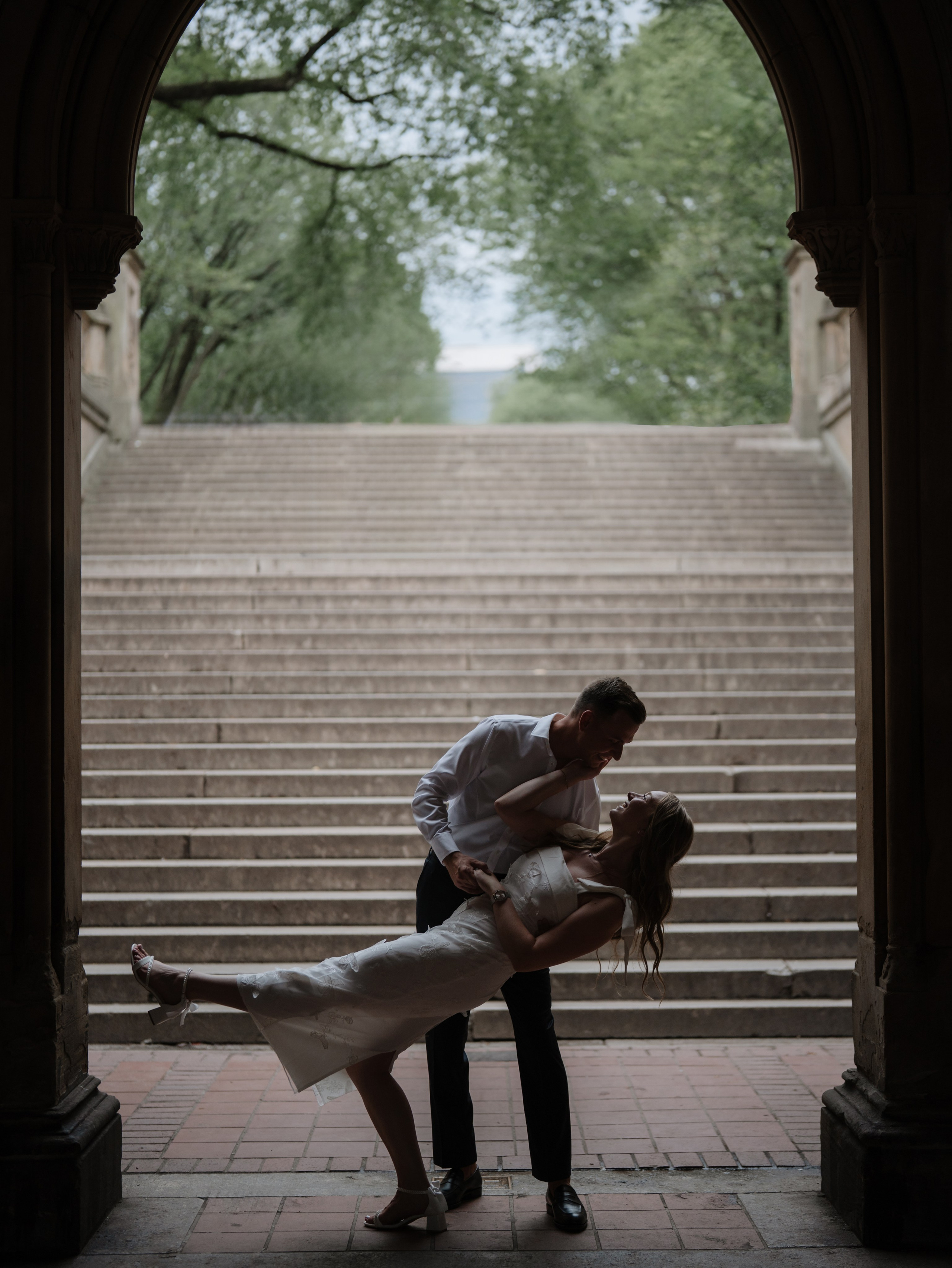 Engagement in Central Park. Portrait and wedding photographer in New York