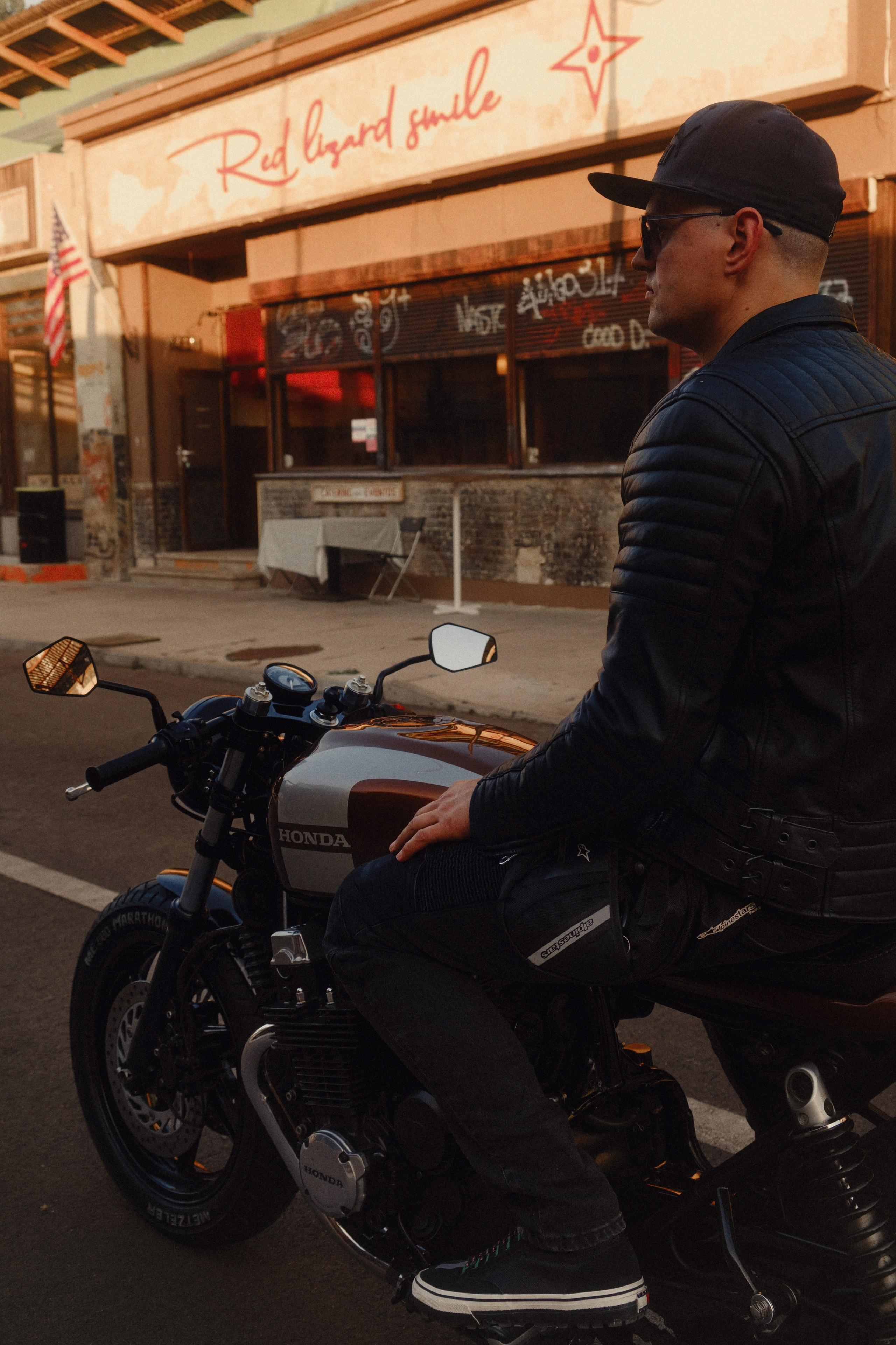 Café Racer Style Photography — Brutal Man & Custom Bike