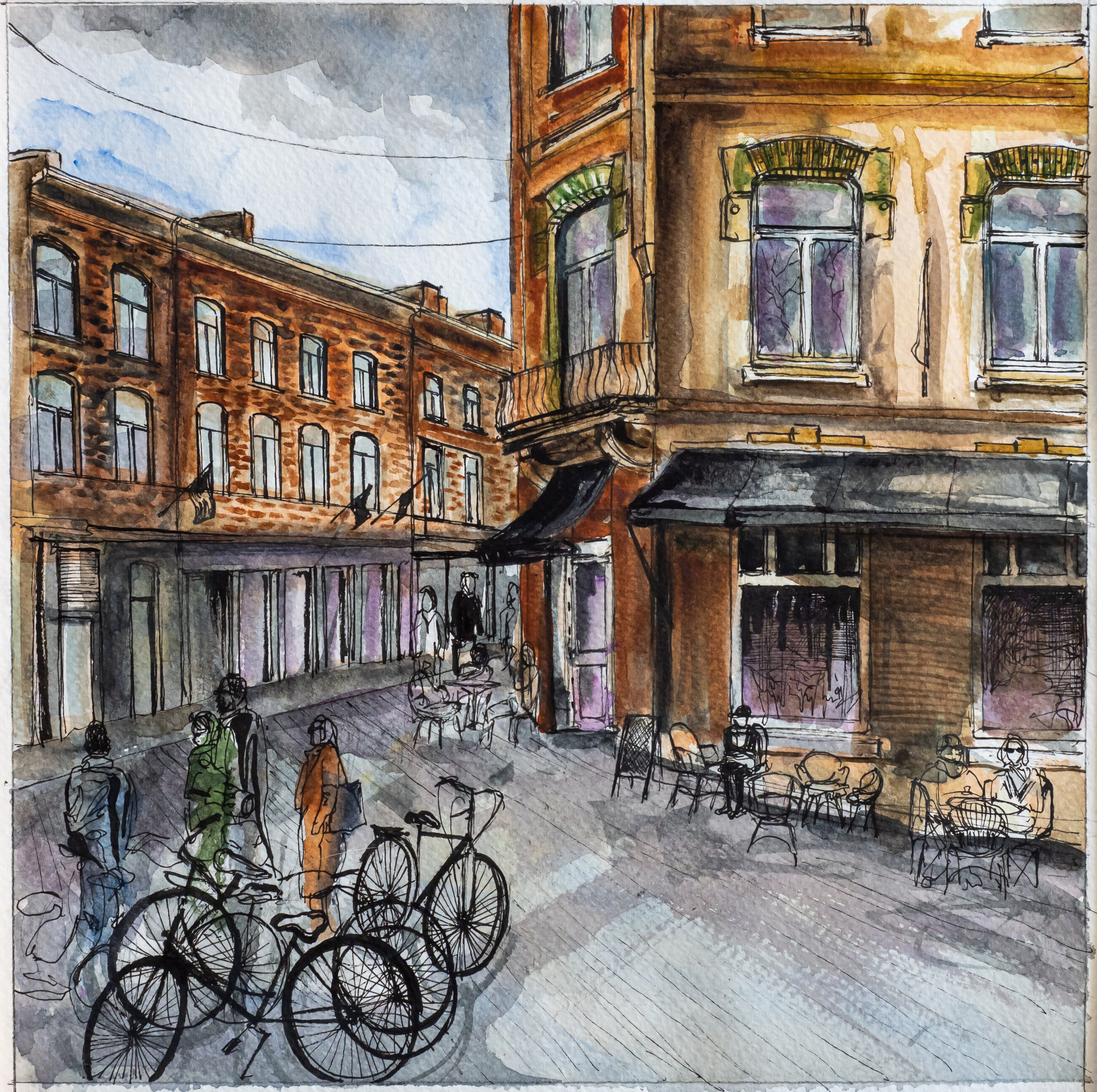 Urban views. Angelina Sorokopud. Artist in Strasbourg