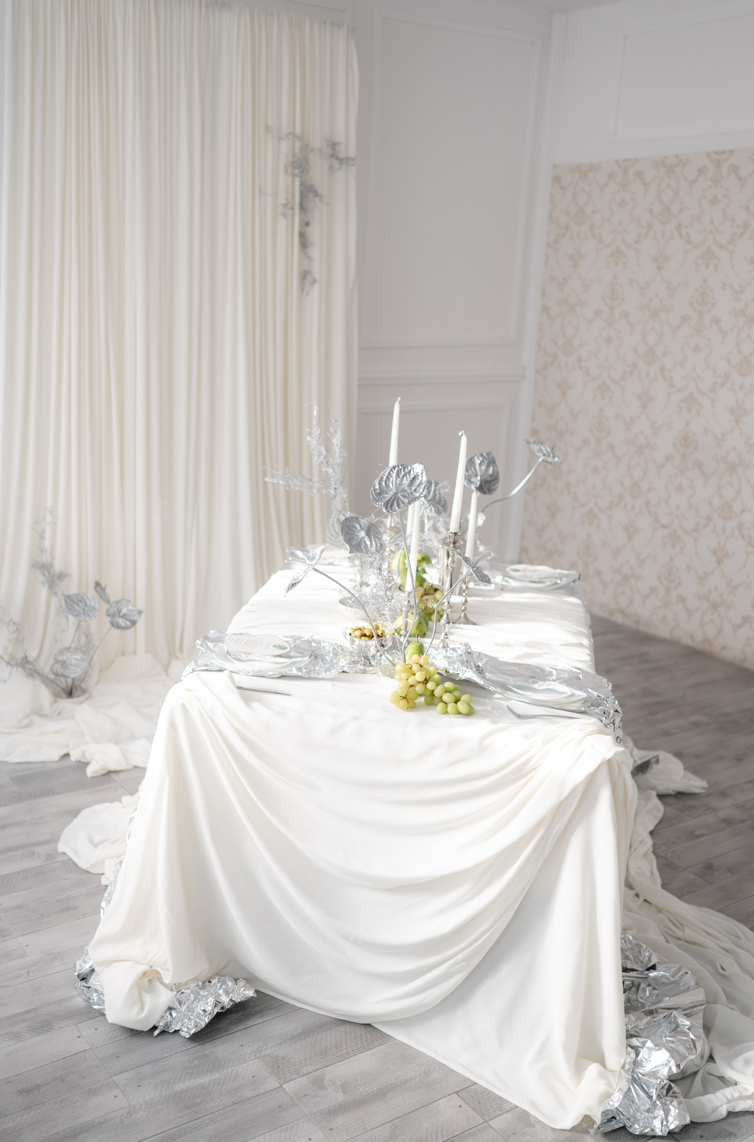 Bride with a concept silver Chrome. Alexandra Hanu Photographer