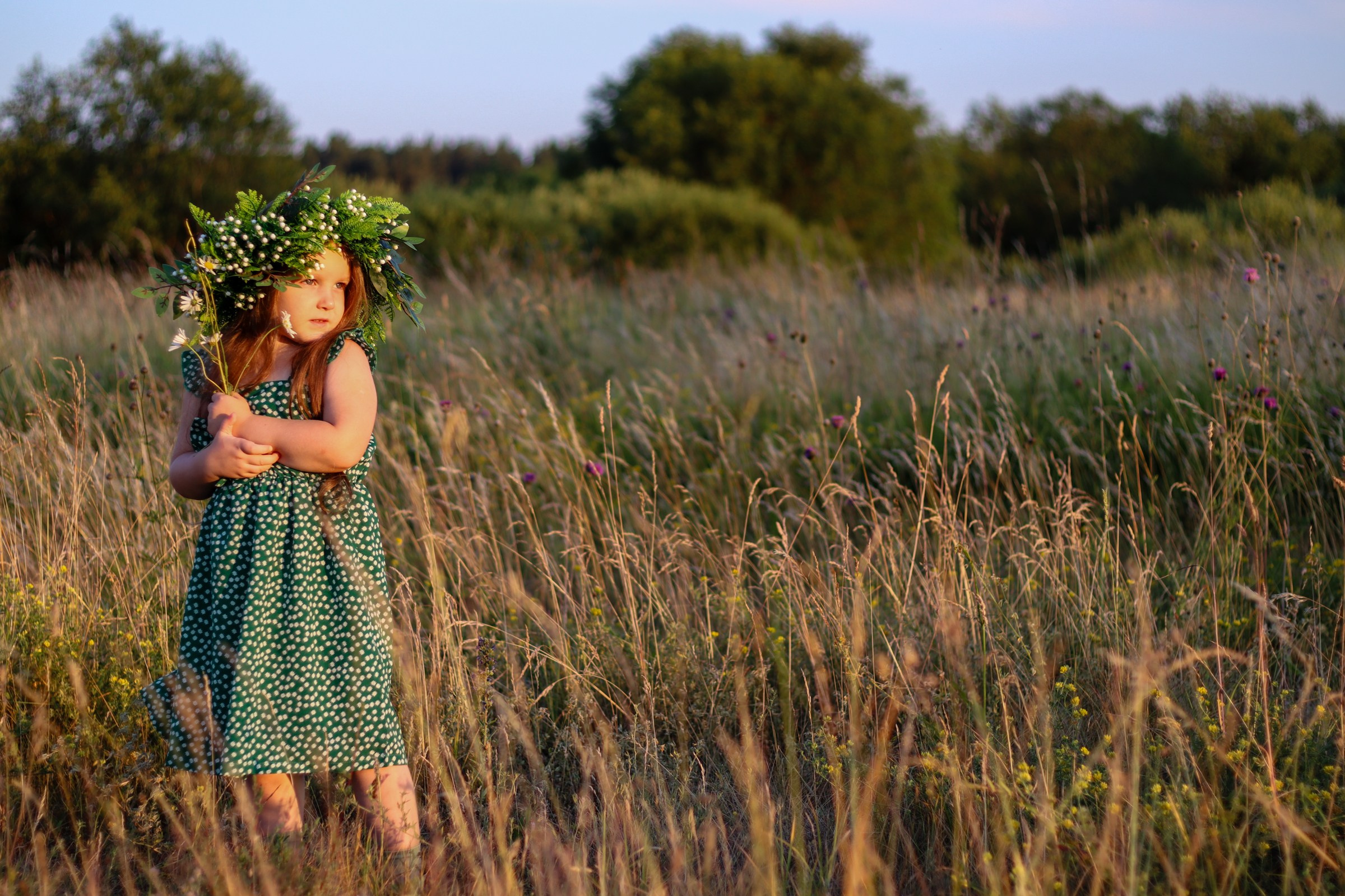 Детская фотосессия на закате. Фотограф / Даугавпилс