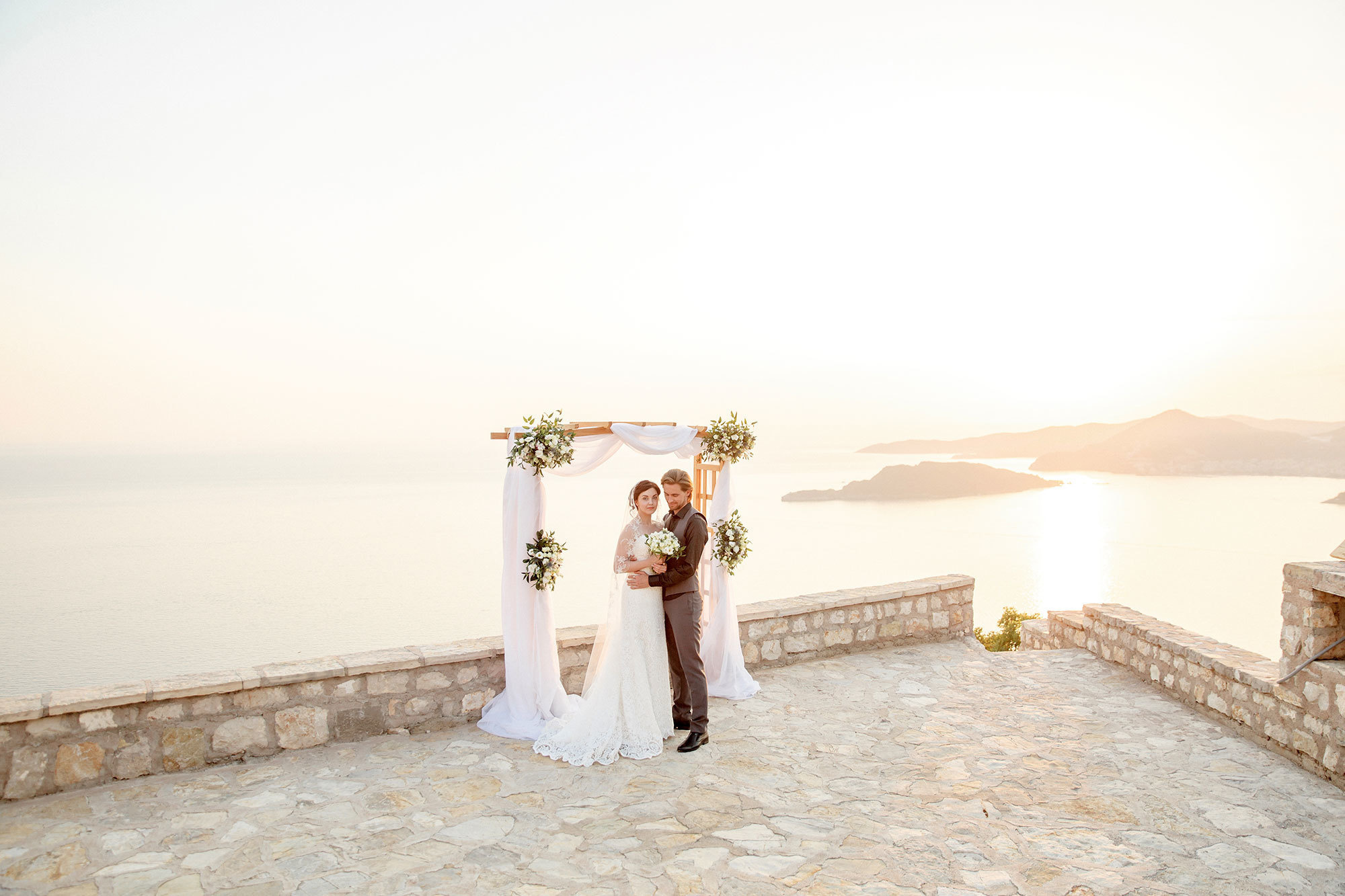 Sveti Stefan'da fotoğraf çekimi