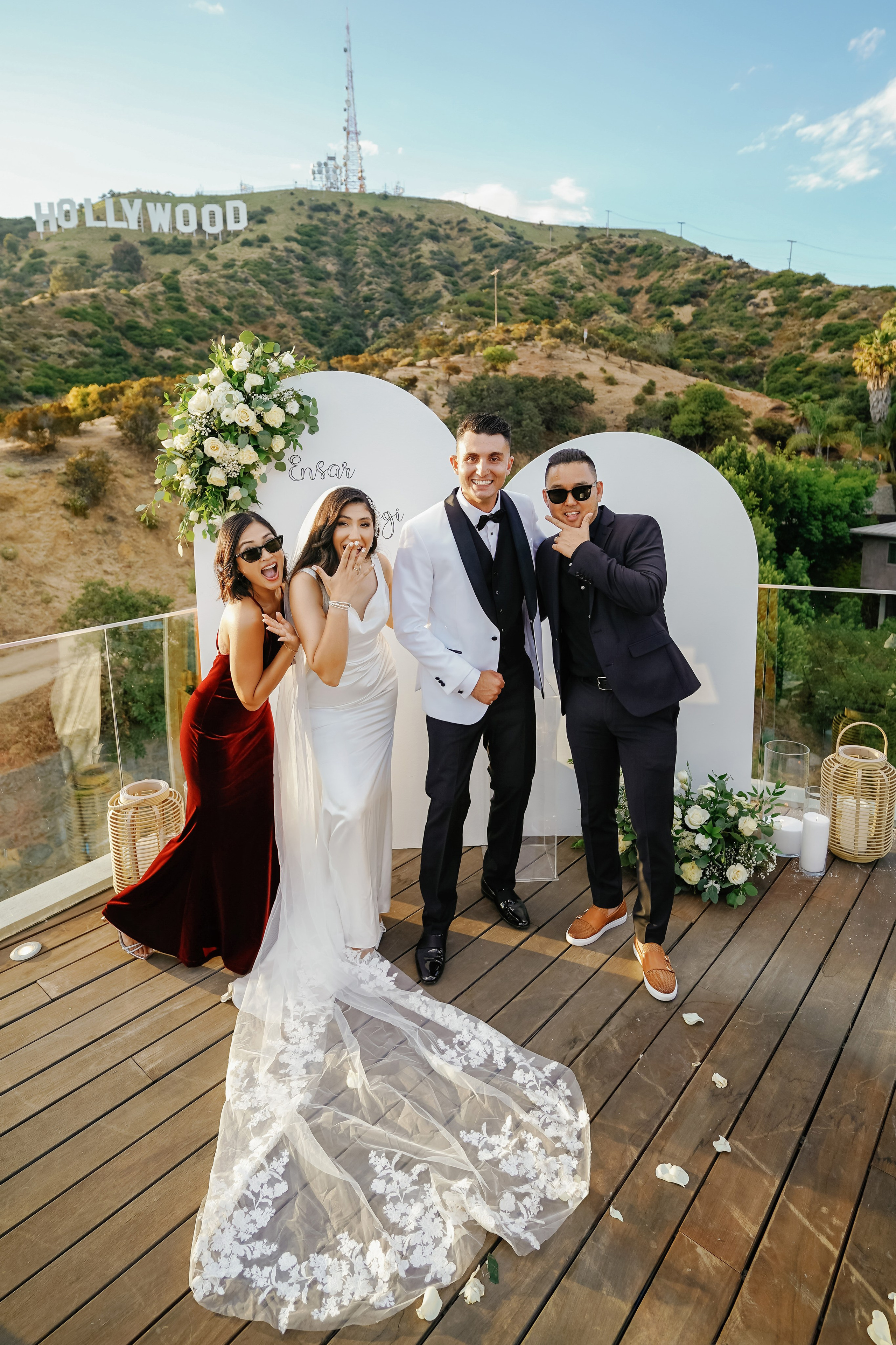 Wedding at the Hollywood Sign Venue, Los Angeles, California. Wedding Photography & Videography Team in California, Los Angeles, San Francisco, San Diego and Travel