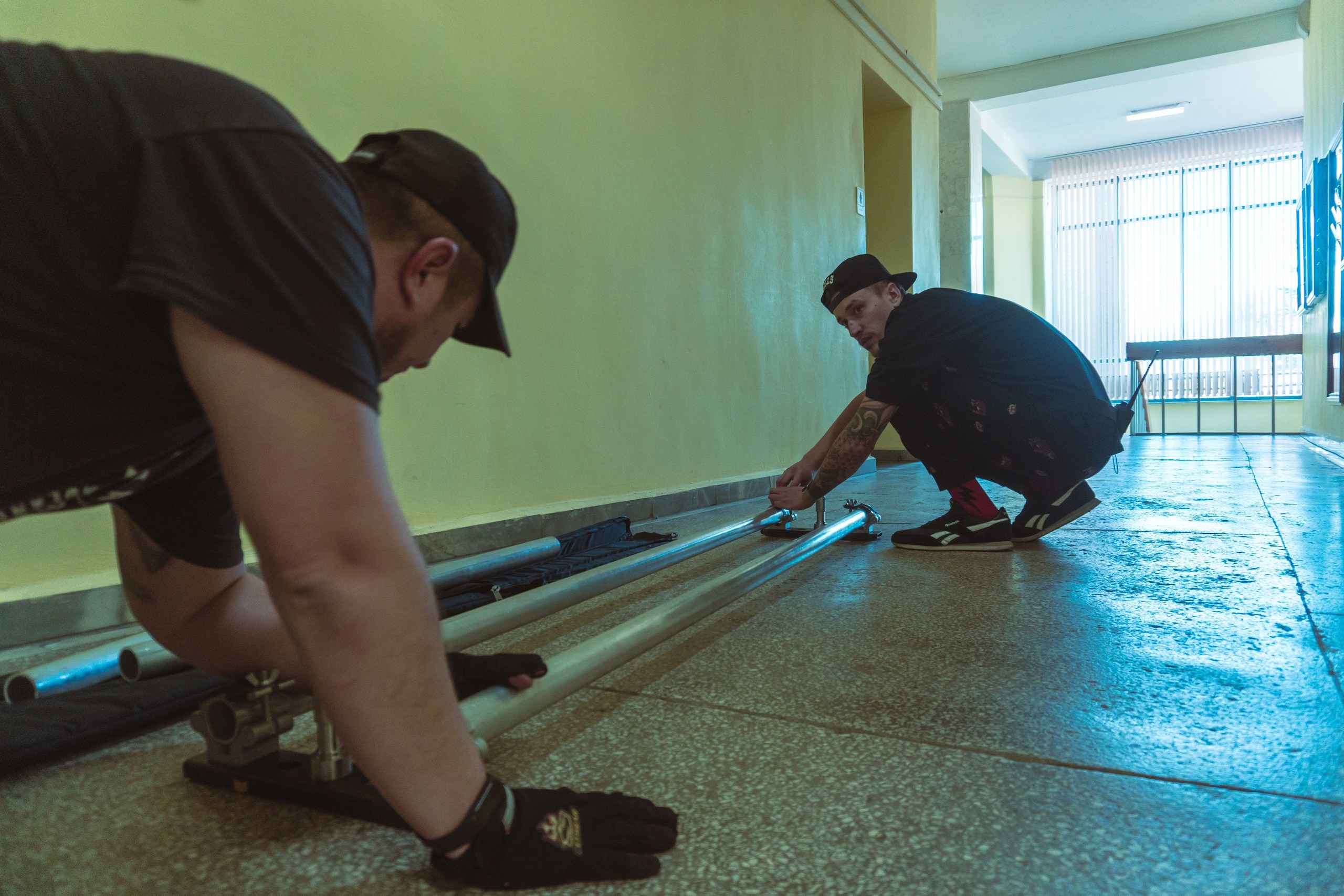 Backstage of the shooting of a advertising video