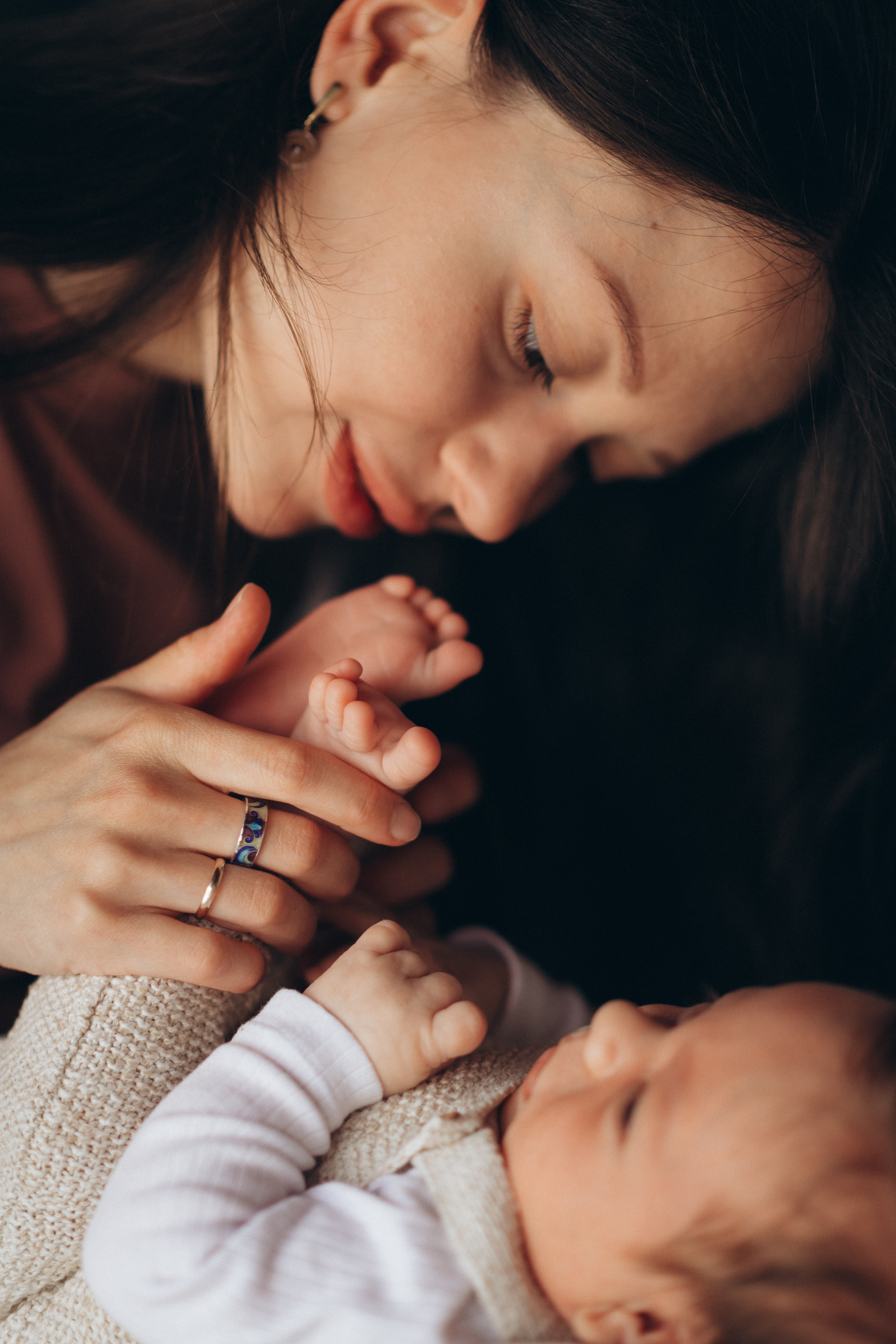 mother and newborn baby 