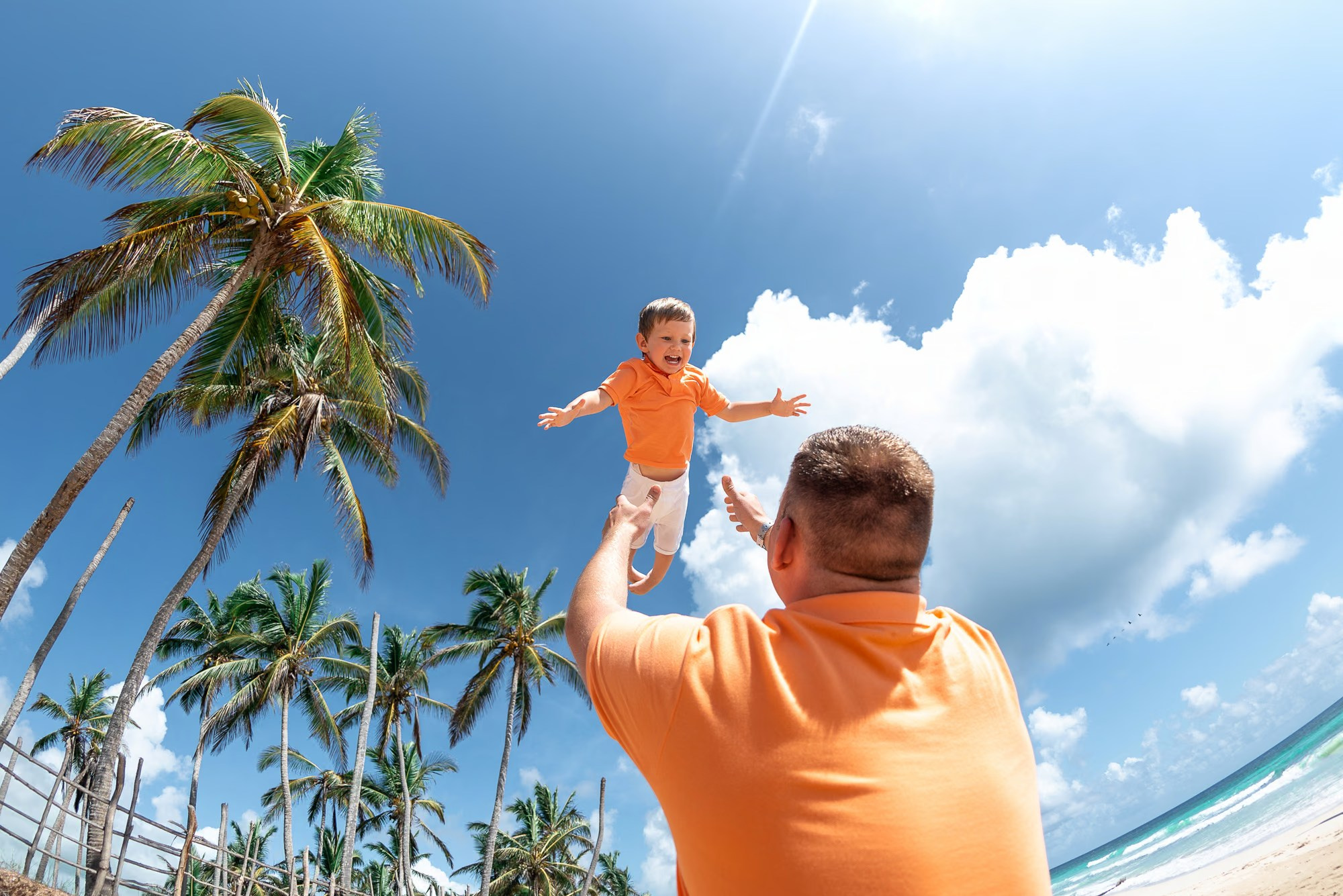 Relaxed family portraits by a family photographer punta cana in Bavaro