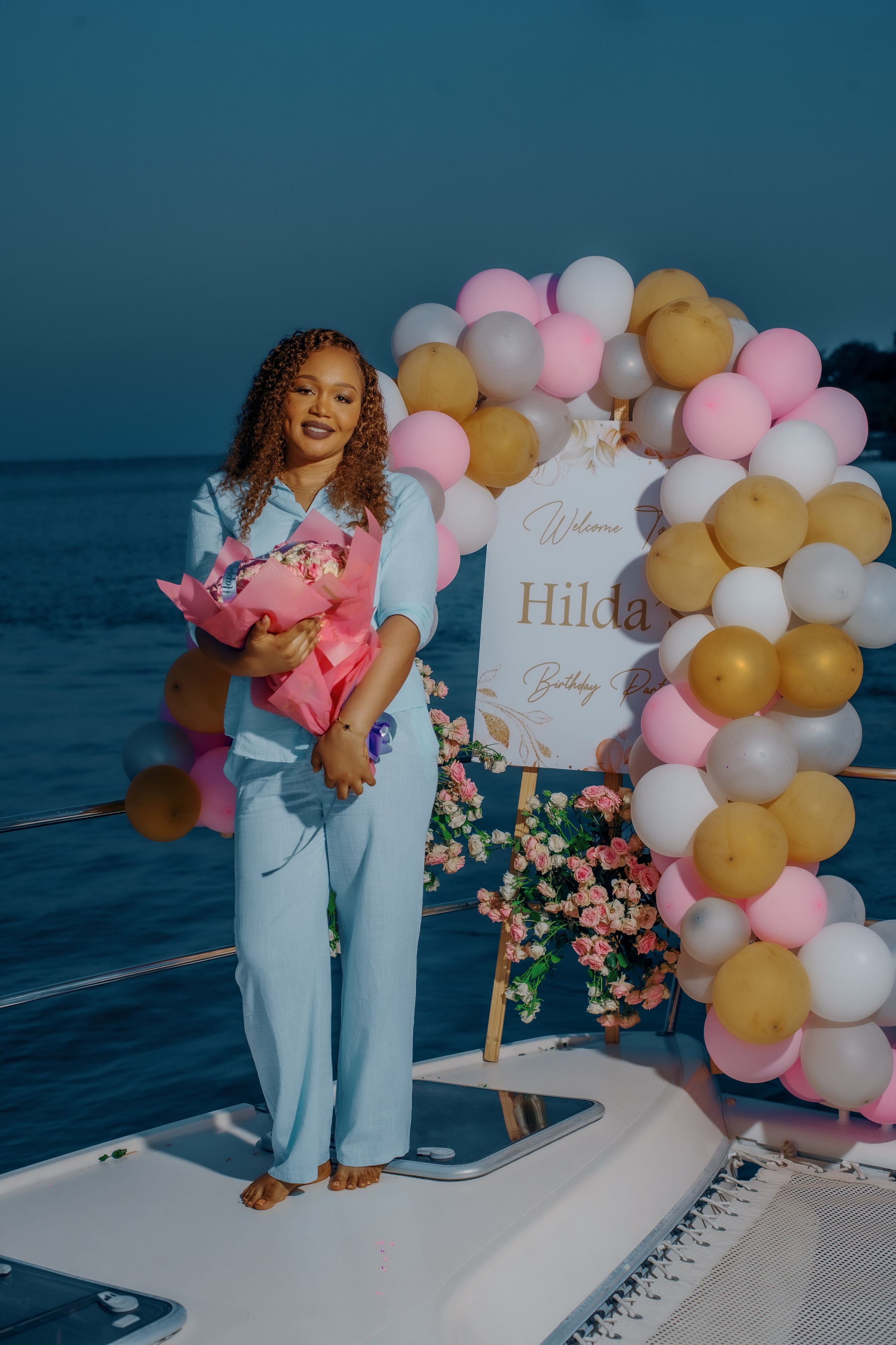 Hilda’s Birthday Yacht ride session. A creative consultant based in Mombasa, Kenya