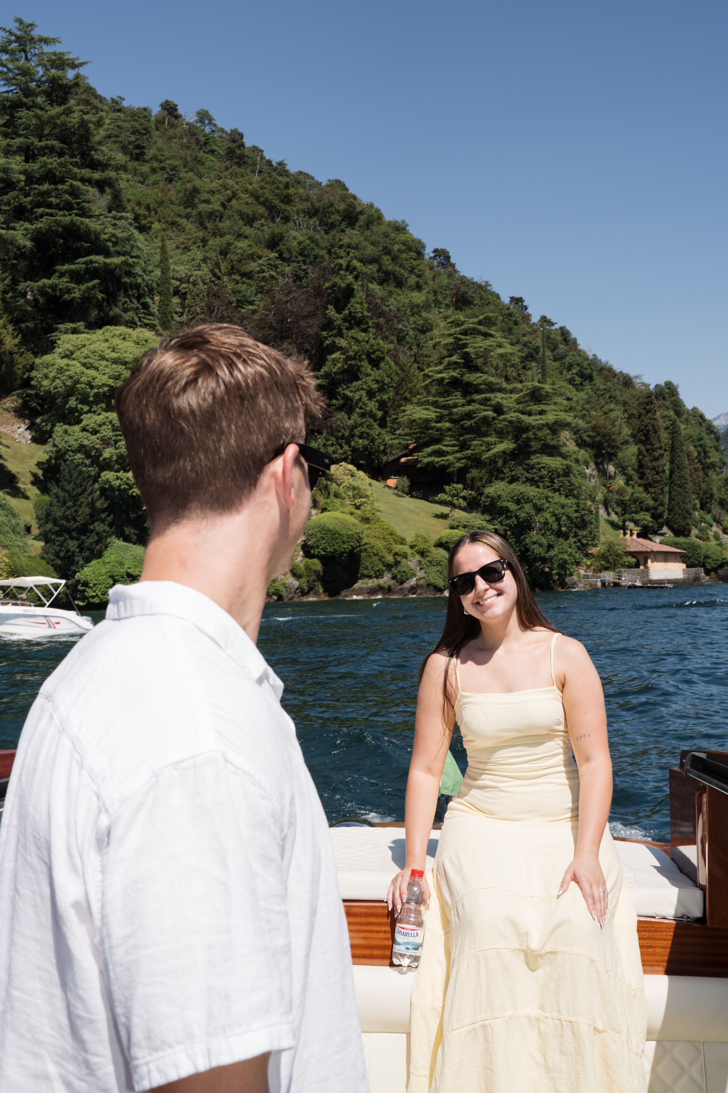 Boat Proposal in Lake Como. Lake Como Proposal Photographer | Surprise Proposals & Engagements