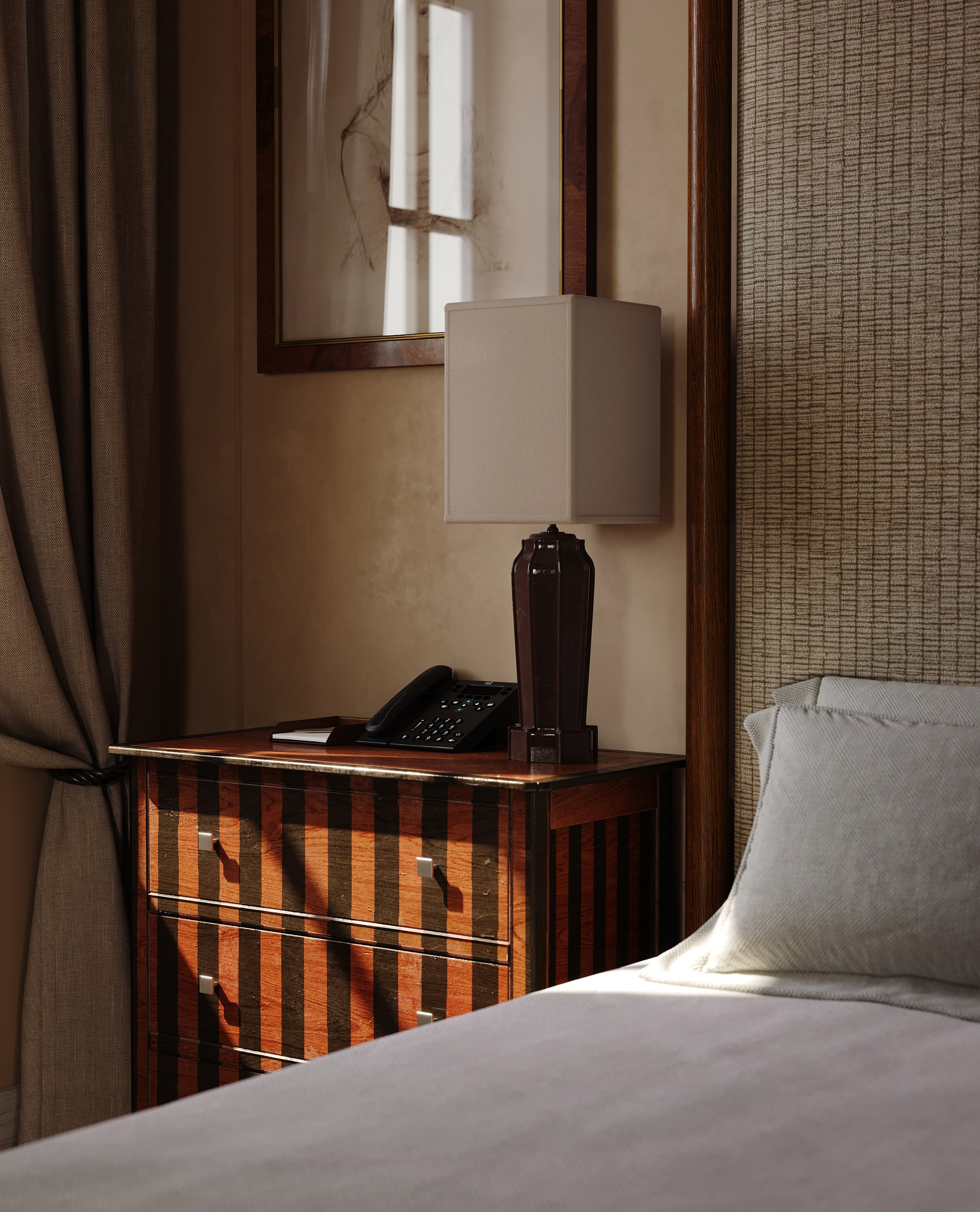 Работа по референсу. Bedroom «The Villa Experience». Interior and object 3D visualization