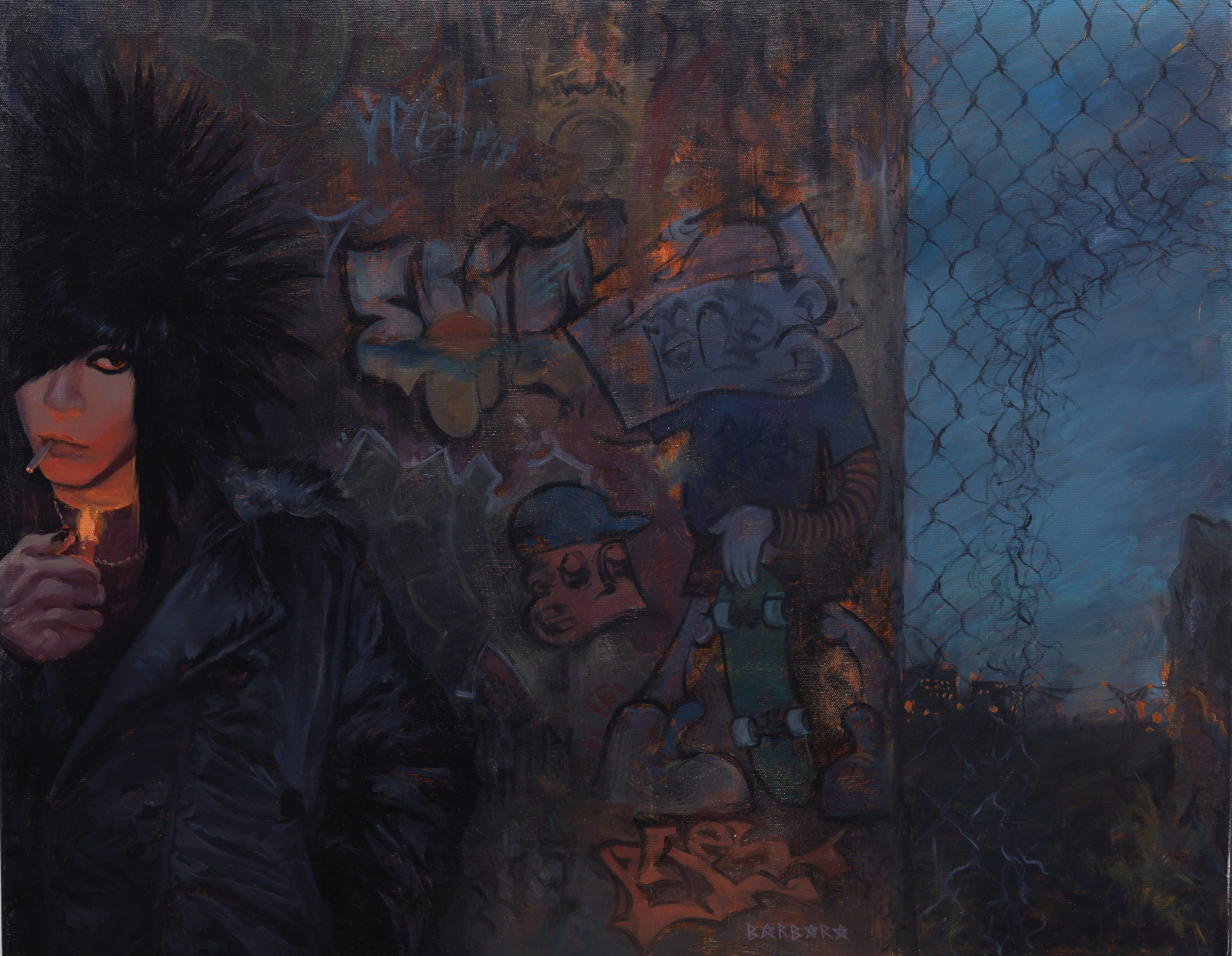 Twilight Portrait (six p.m.), oil on canvas, Barbara Cabral. Barbara Cabral