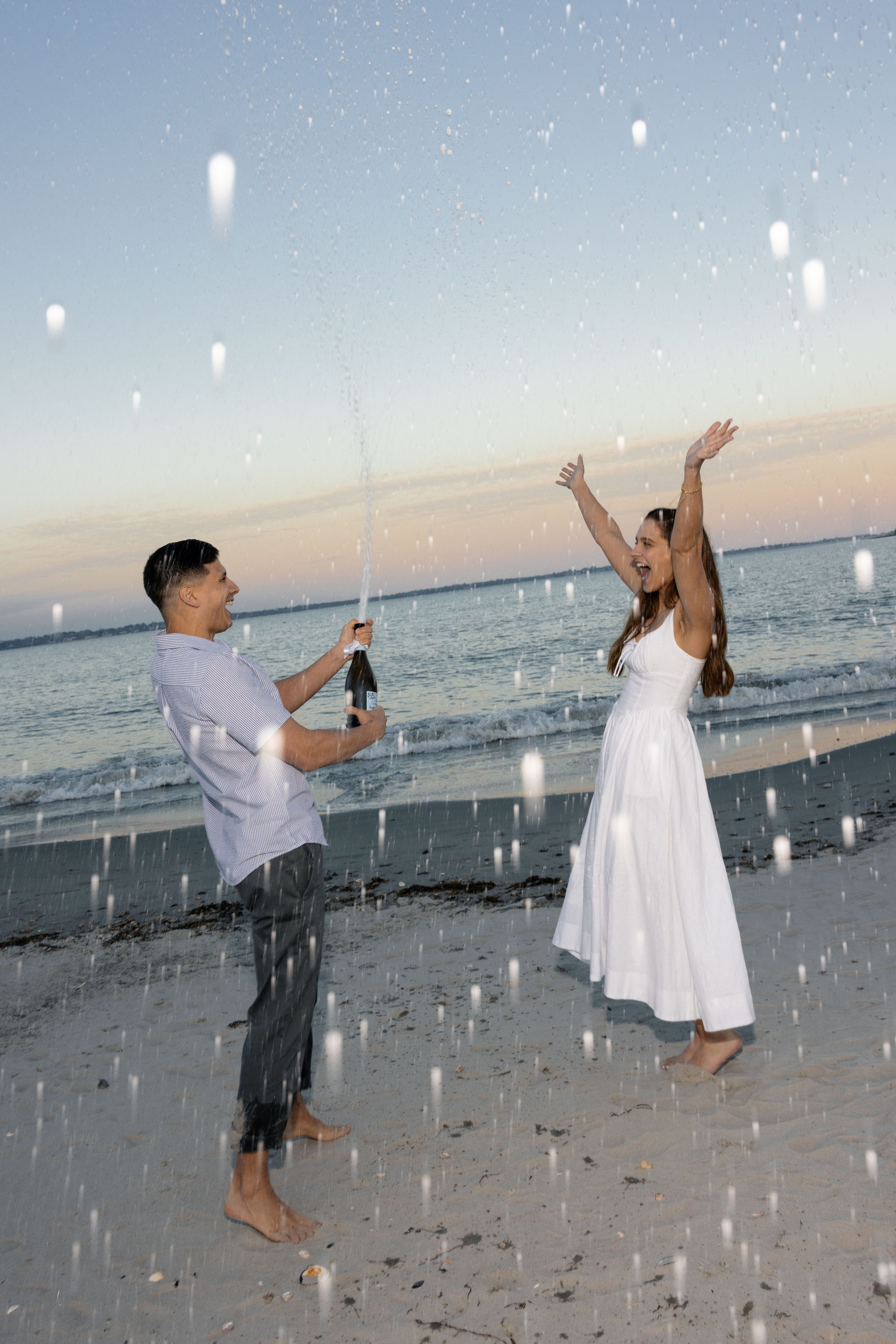 Bella & Nick — Sunset Engagement. Rhode Island Wedding Photographer Tati Simpson