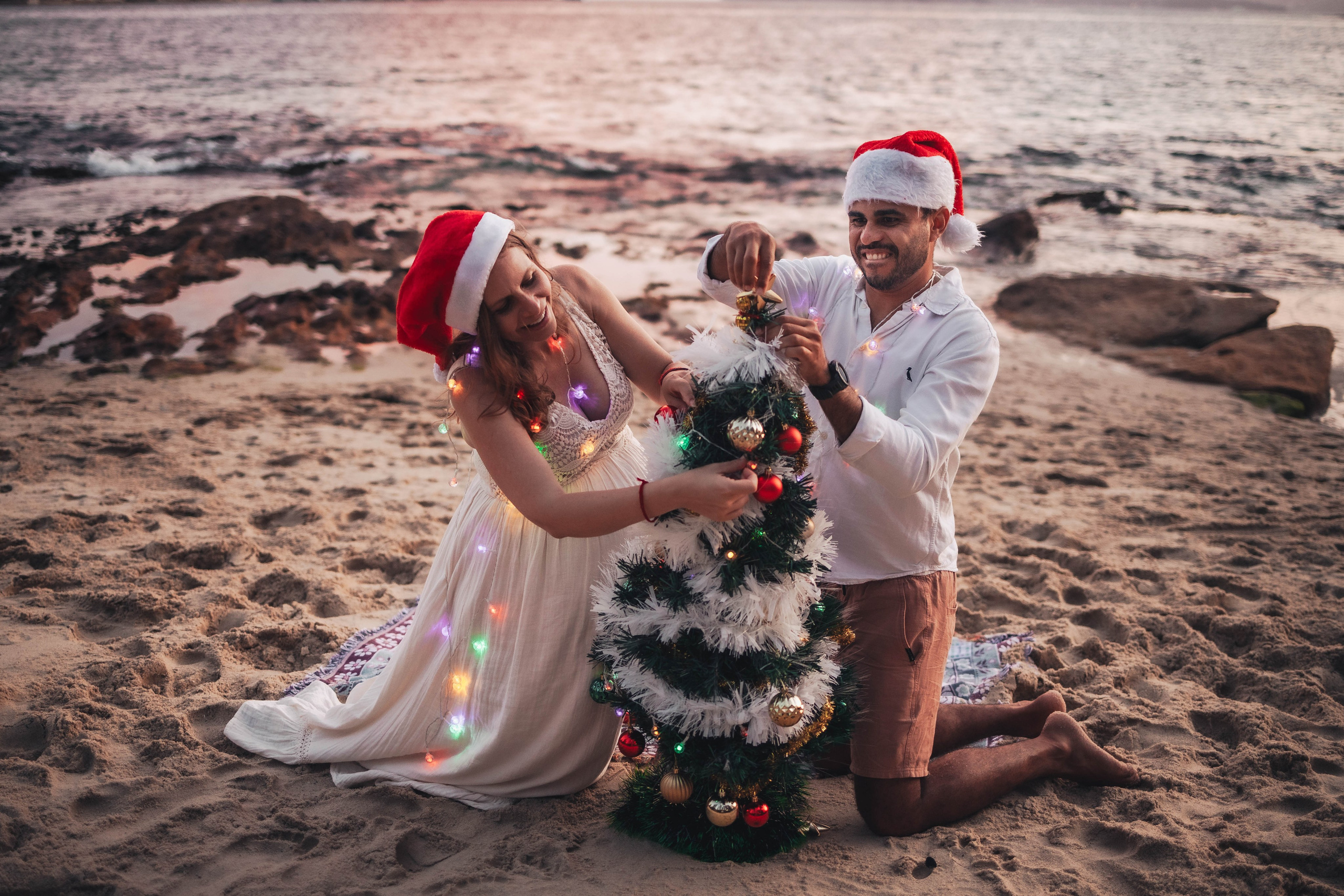 Heather + Tulio + Pregnant + Christmas. True Story Photography