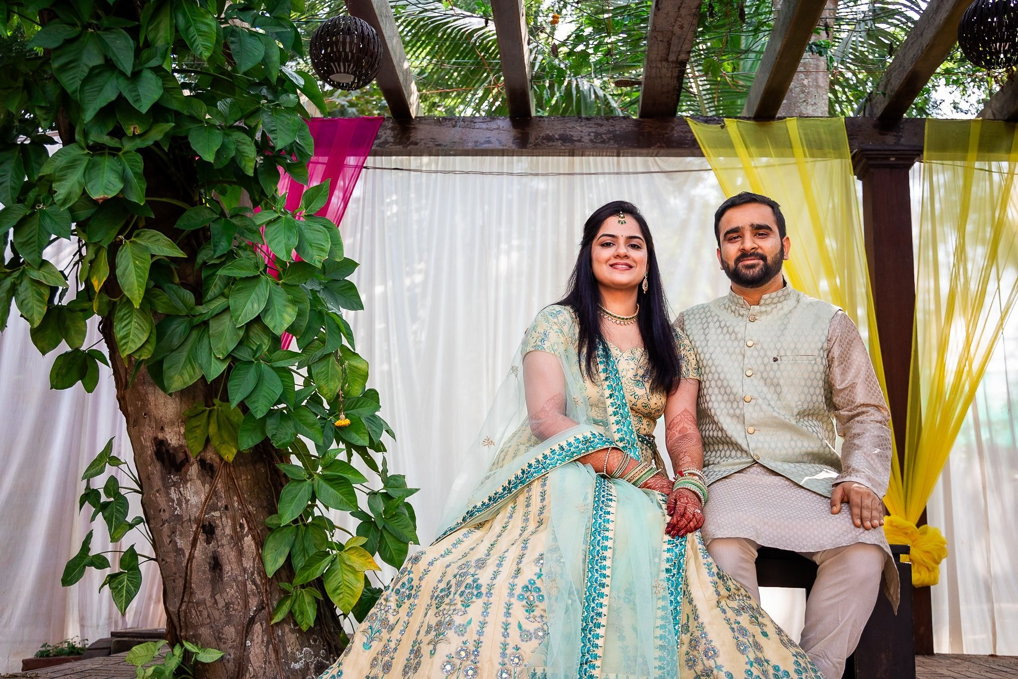 Telugu + Punjabi Fusion Wedding at Le Roma Gardenia resort, Bangalore, India