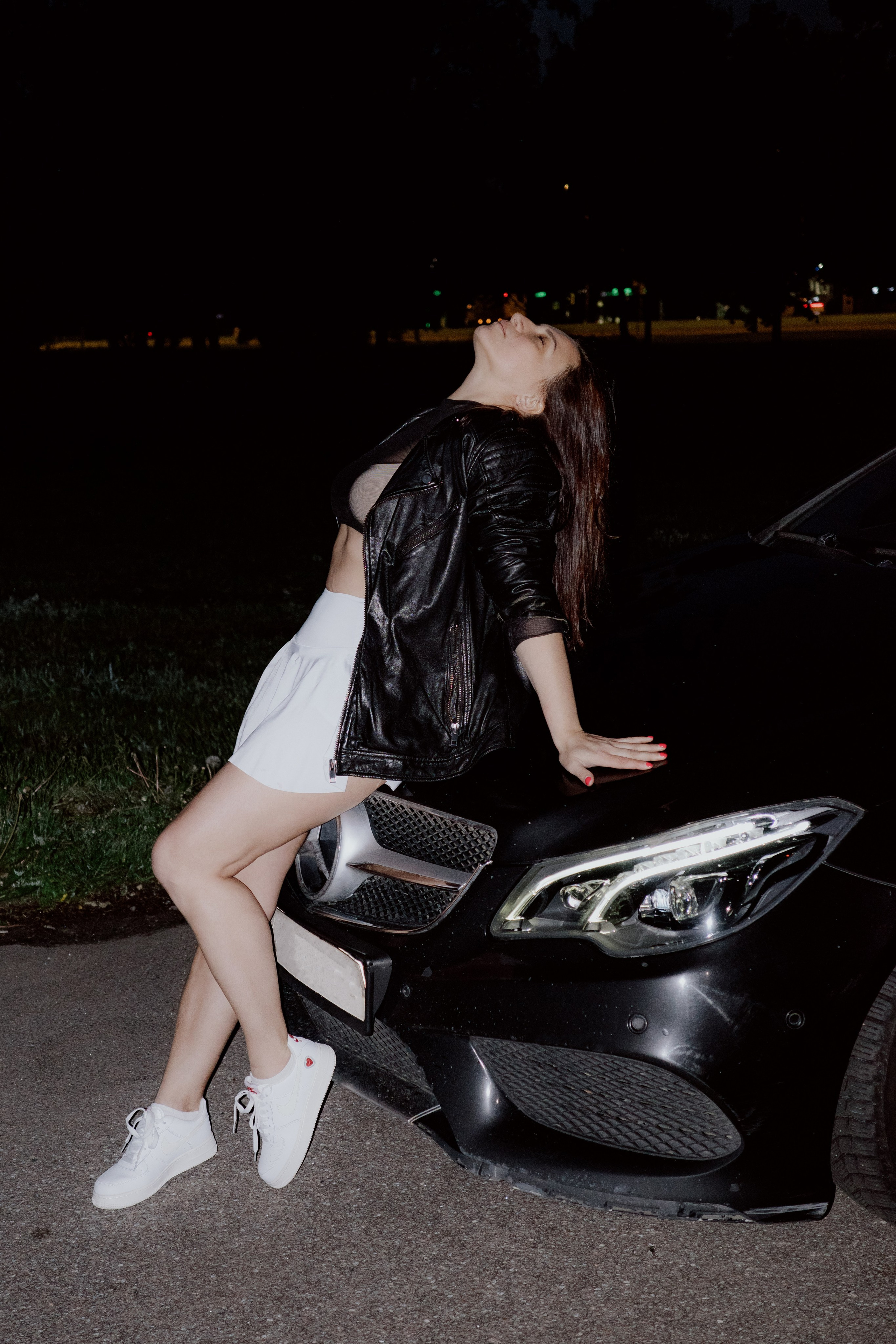Night, Natalia, Car. Videographer and photographer in New York // MAKAROV.VIDEO