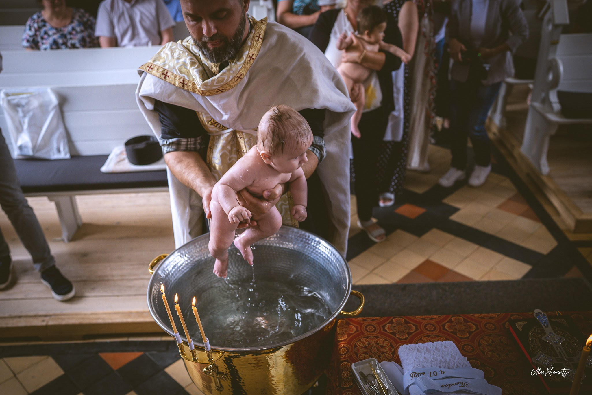 Botez Theodor - Biserica Fredericia. AlexEvents | Fotograf si Videograf de Nunta si Botez in Danemarca si Germania