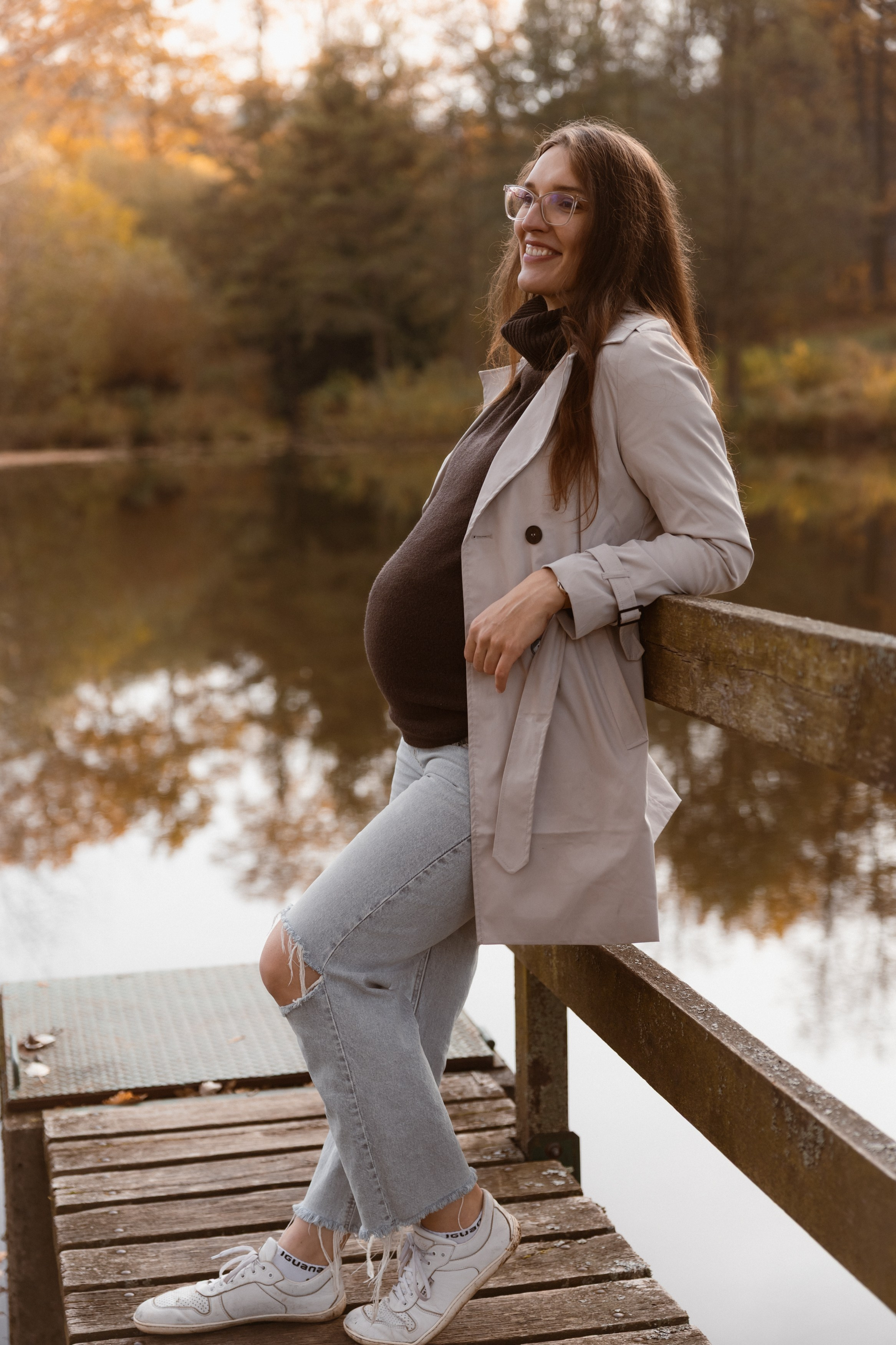 Podzimní těhotenské focení. Rodinná, těhotenská, newborn a lifestyle fotografka v Písku Oxana Telupilova