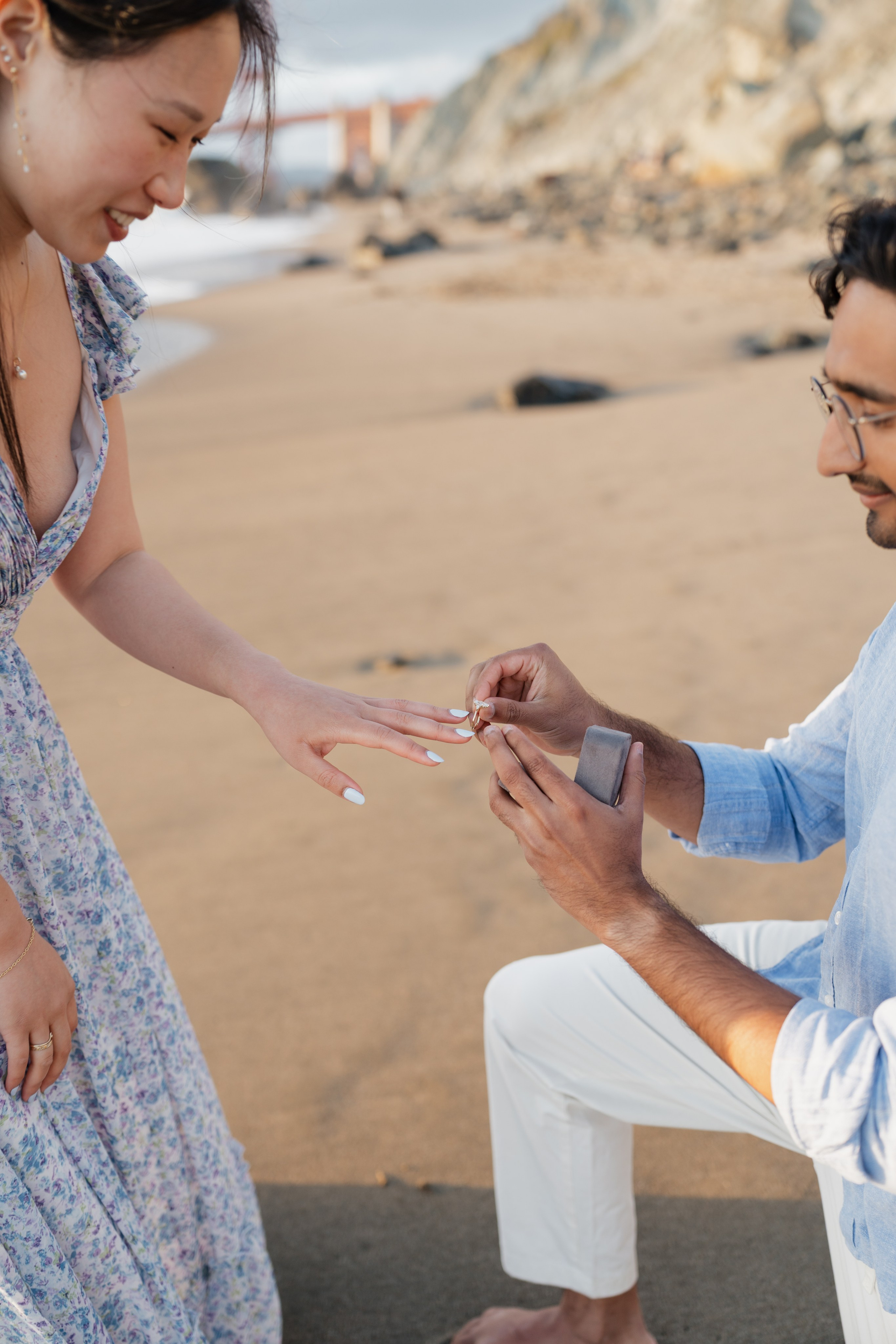 Proposal with golden gate view. Soulo Photography | San Francisco Bay Area Based Photographer