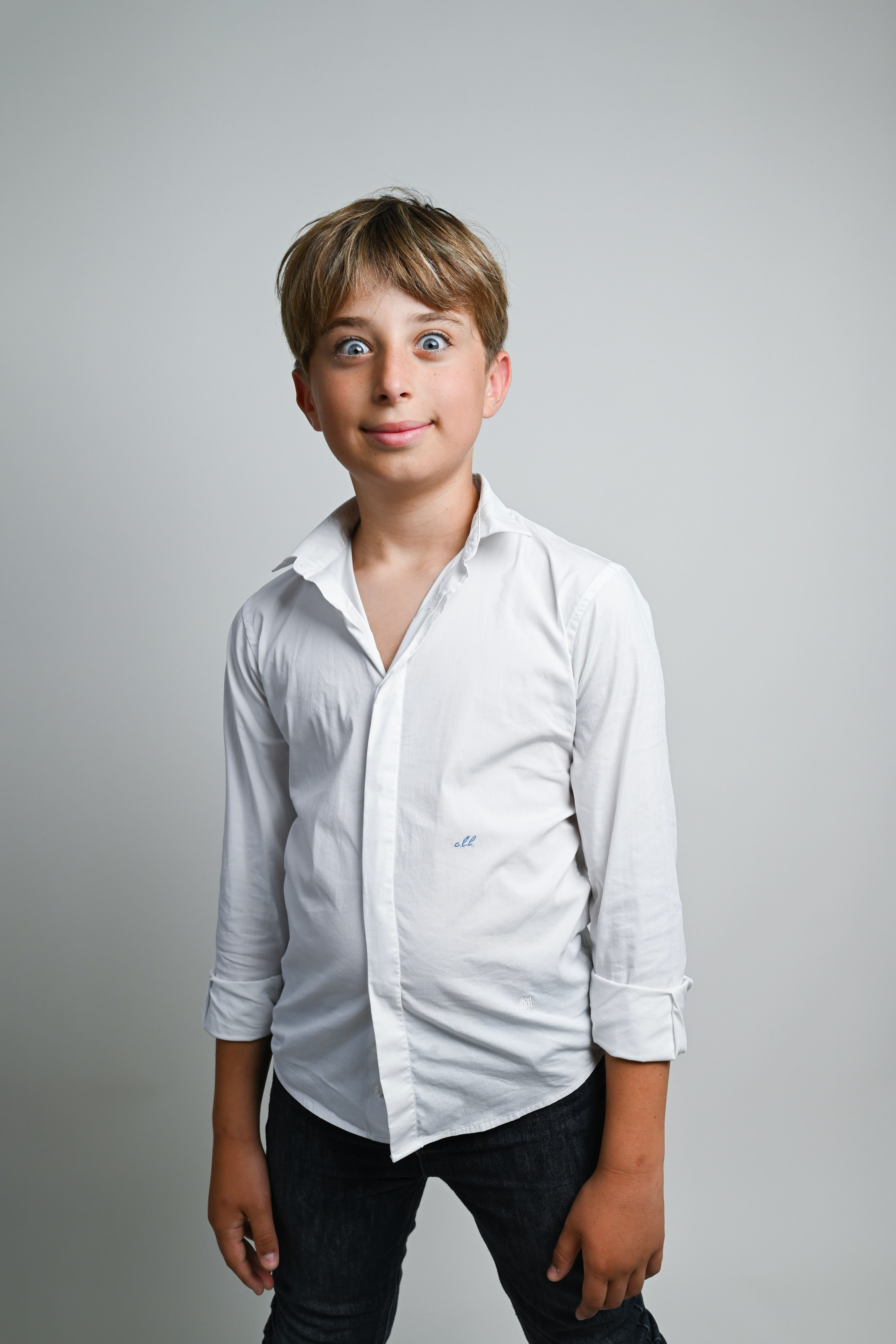 Photo Shooting in studio mother with son