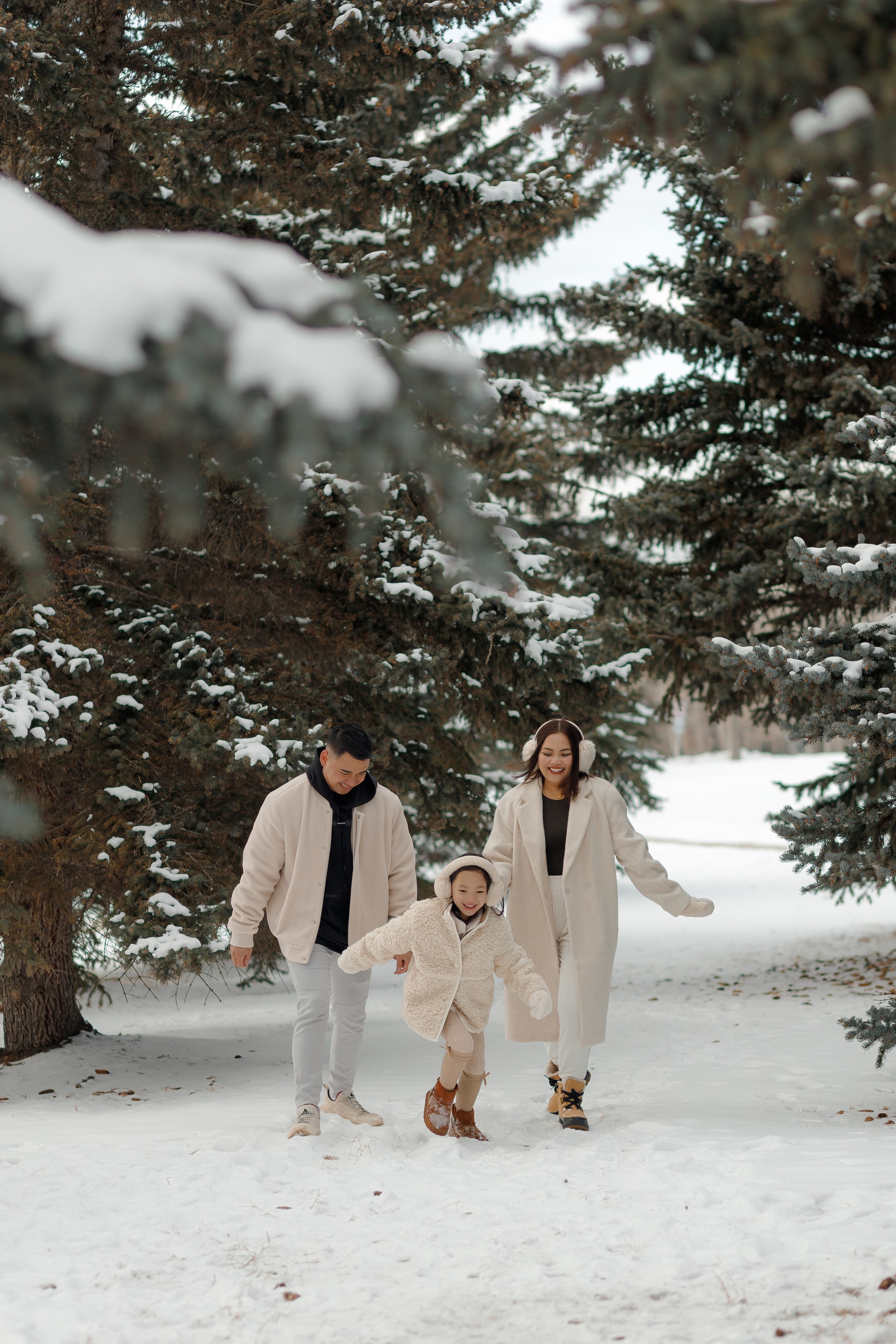 Family winter story. Home