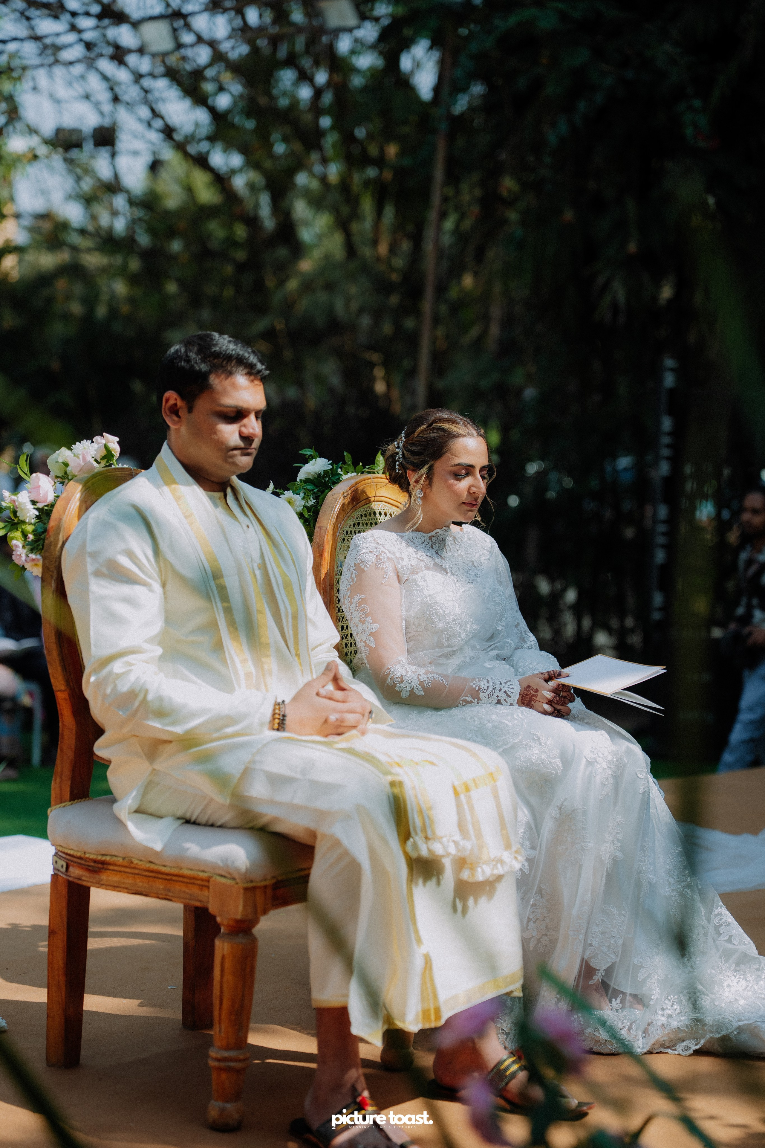 Blessing of Rajiv & Aashna. Fine art Wedding Photographers in India & Canada