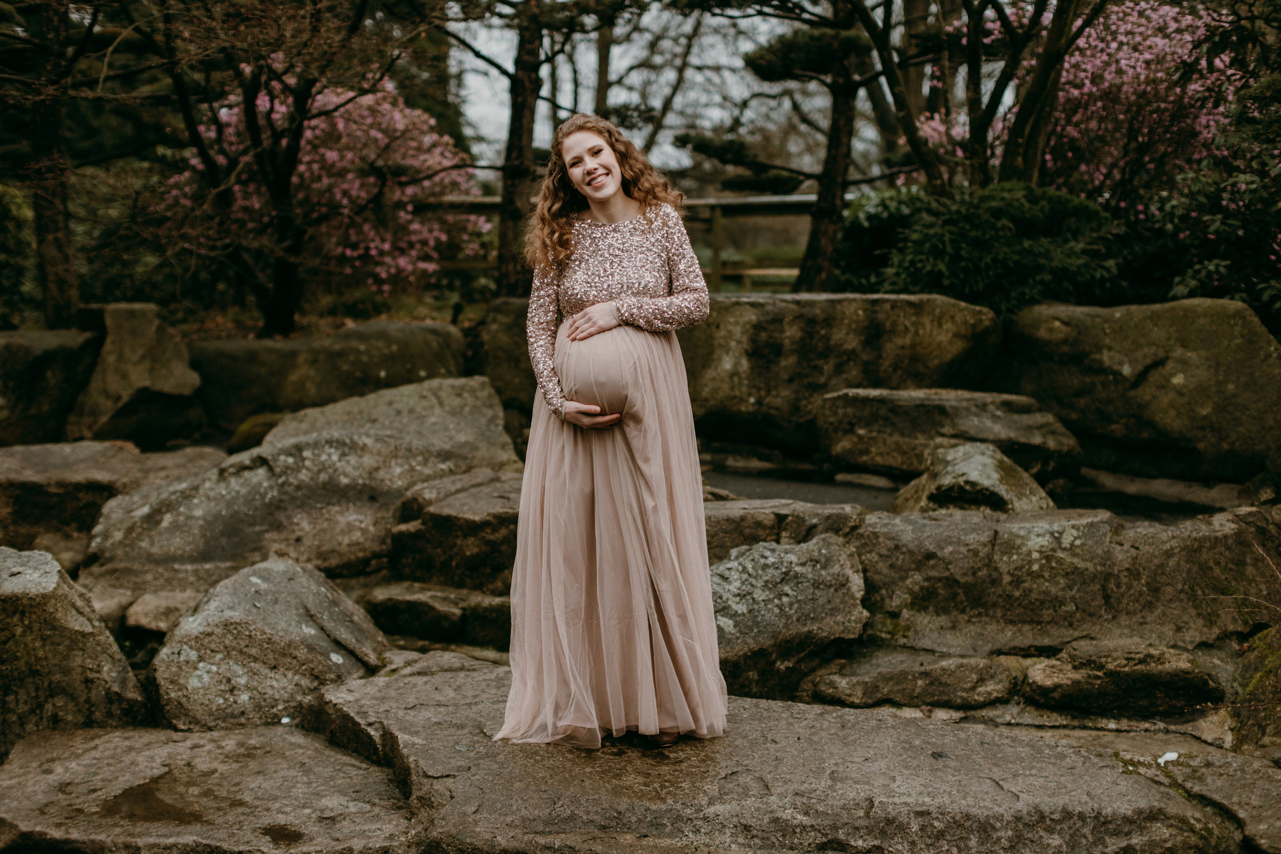 Babybauch-Fotoshooting in Planten un Blomen in Hamburg. Maria Chistyakovа — Fotografin in Karlsruhe, Baden-Baden und Umgebung