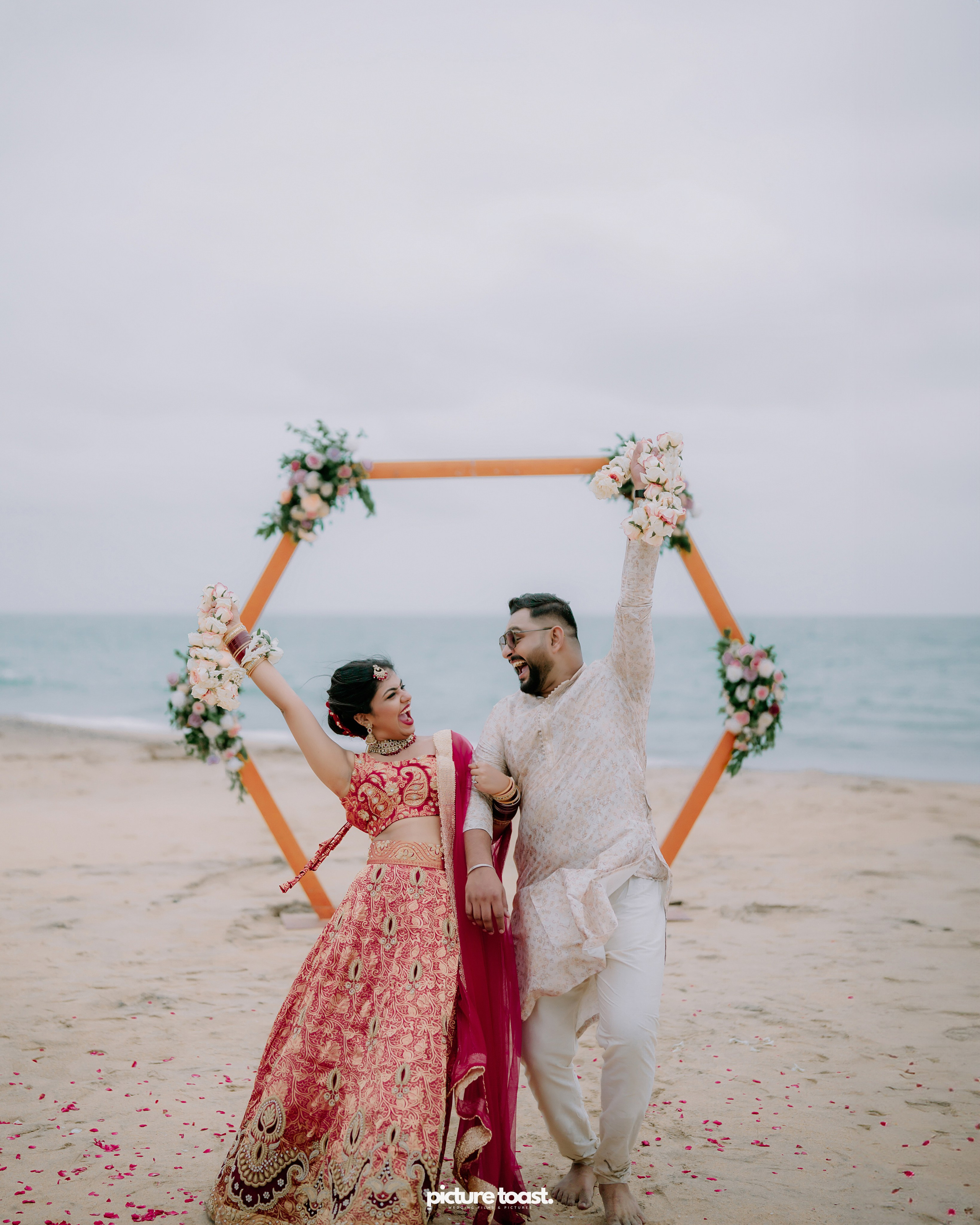 Beach Wedding! Ft. Malavika & Vishnu. Fine art Wedding Photographers in India & Canada