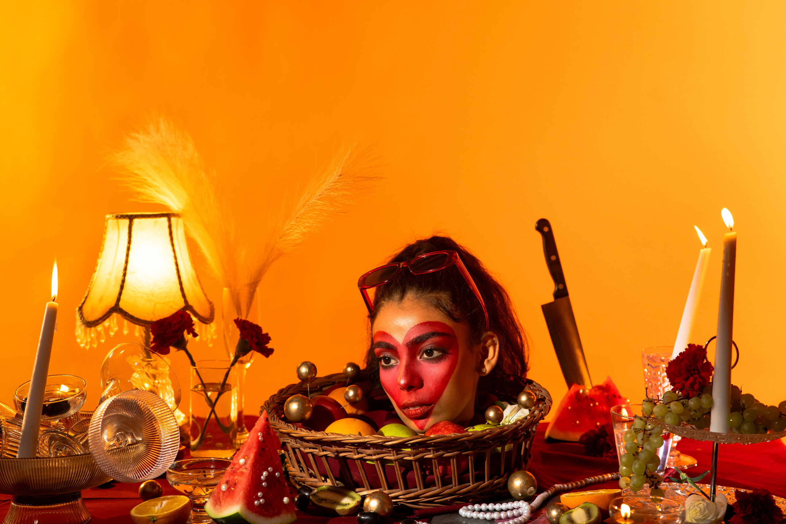 Creative Direction for head in basket Photoshoot