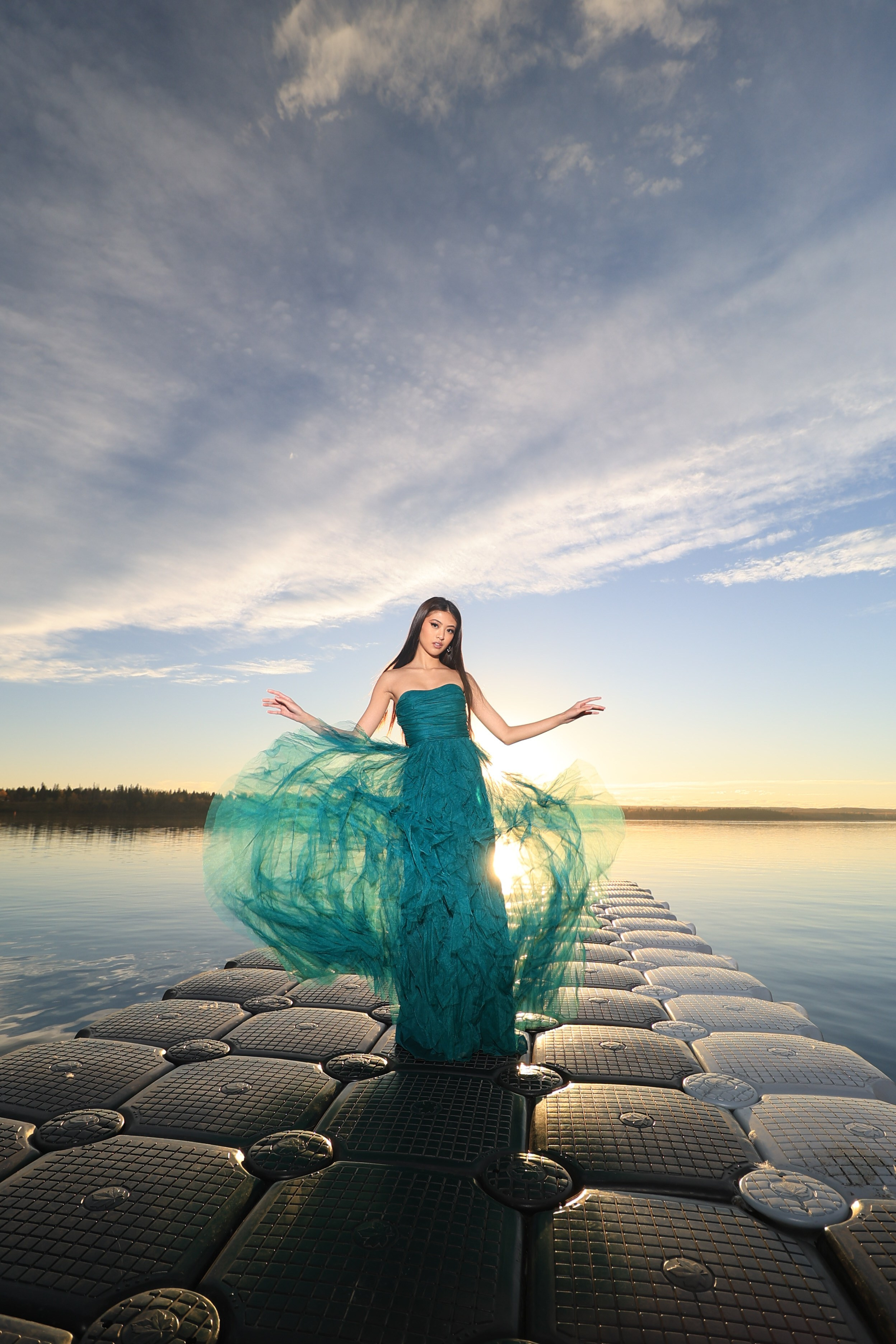 Golden Hour Glow: Lana Collantes’ Radiant Photoshoot. ProFly.club — Professional aerial filming in Calgary