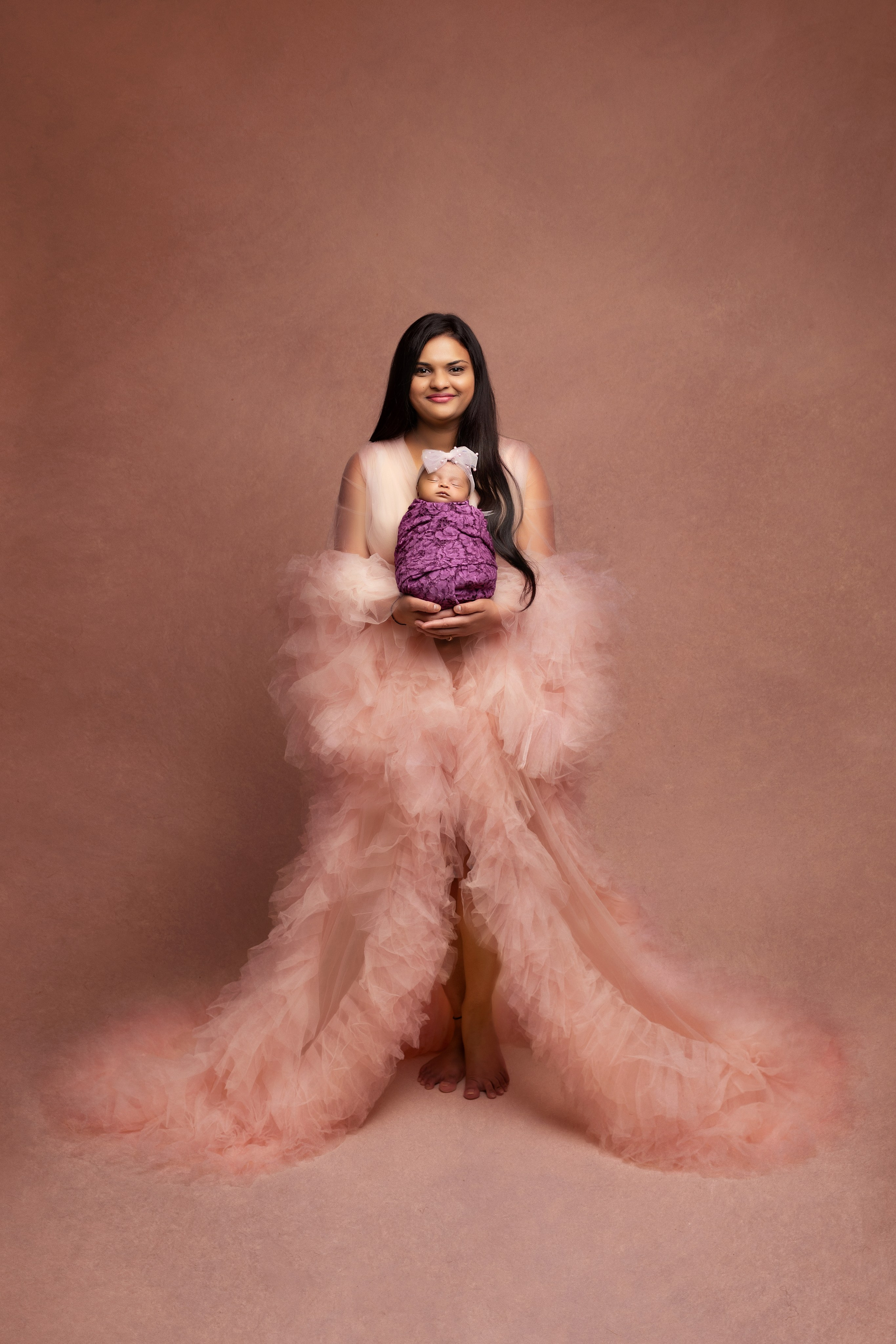 Priyanka with Baby Adida. Wedding & family photography in Seattle area. Helen Michelle photographer