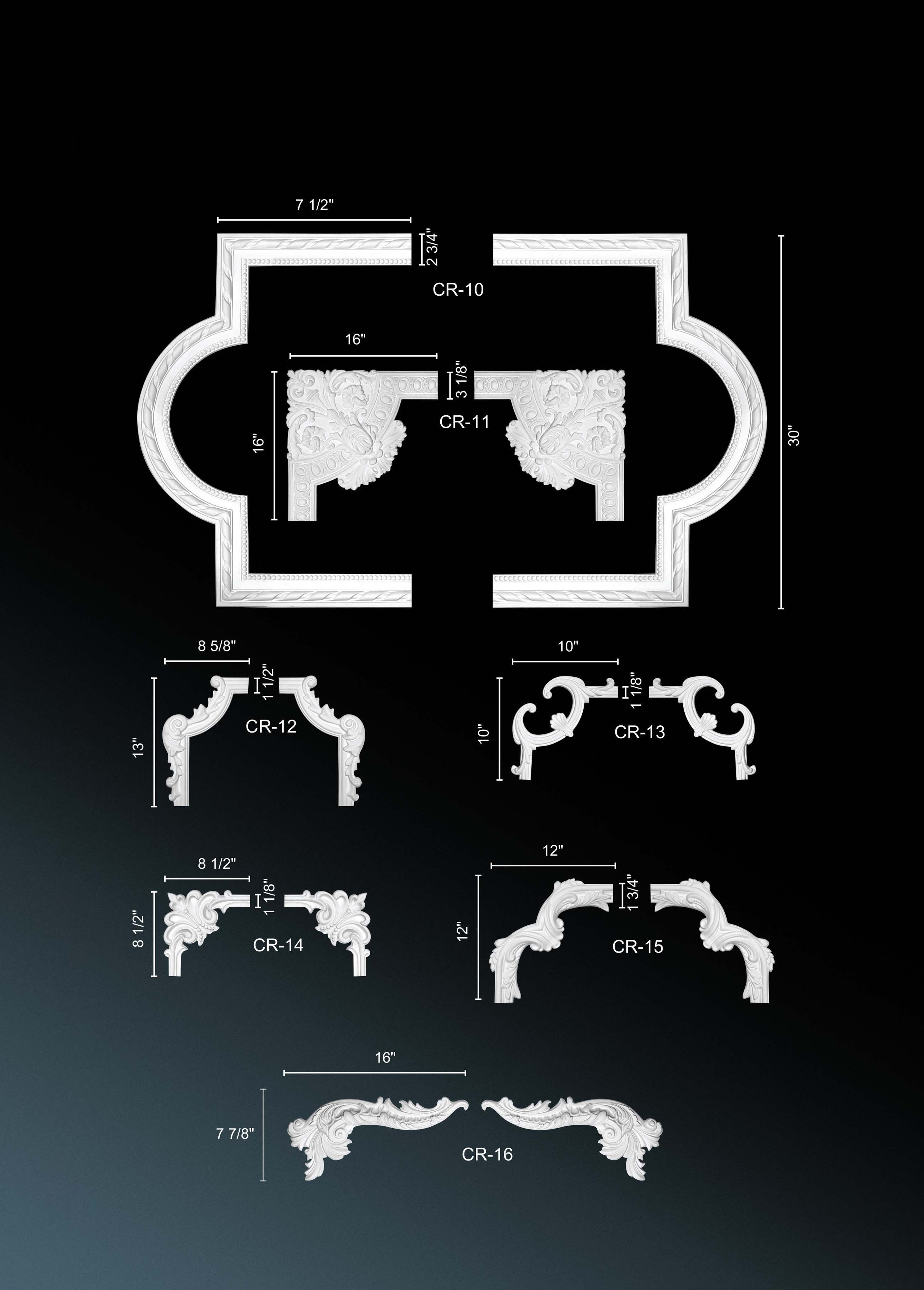 Corners. Plaster molding