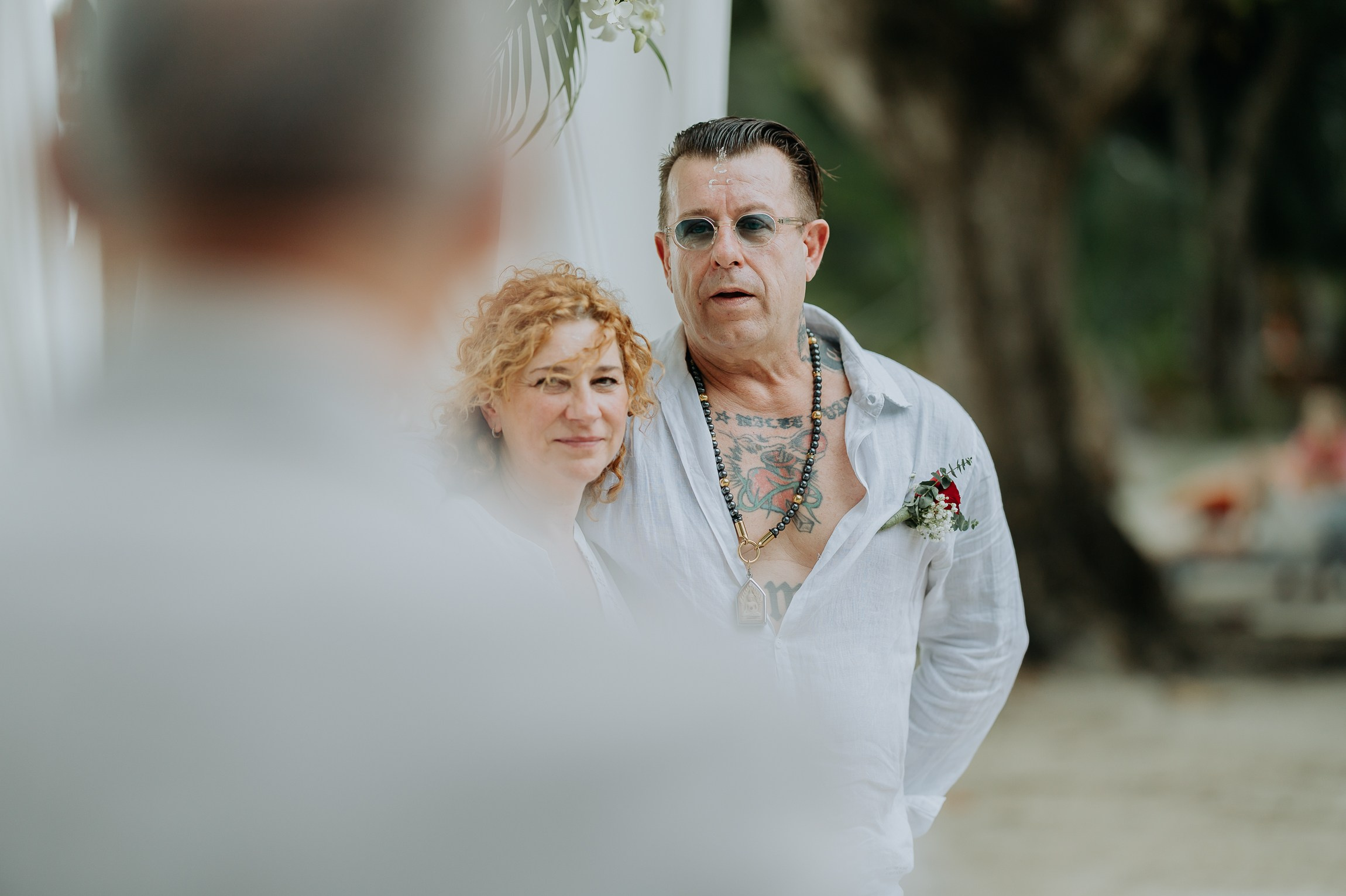 Simone & Matthias Peter. Buddhist blessing wedding Ceremony on Koh Samui, Thailand