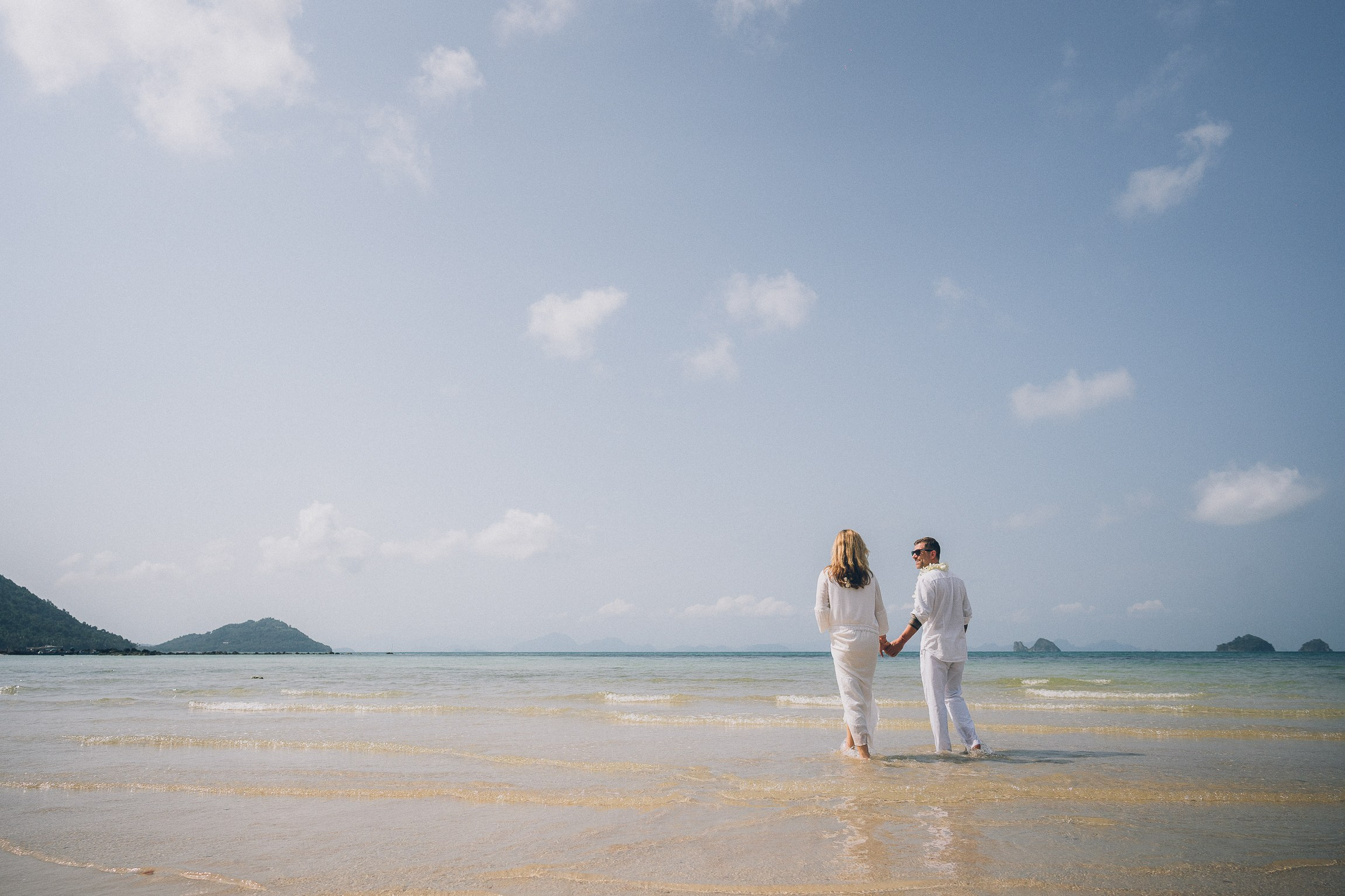Lucie and Daniel. Buddhist blessing wedding Ceremony on Koh Samui, Thailand