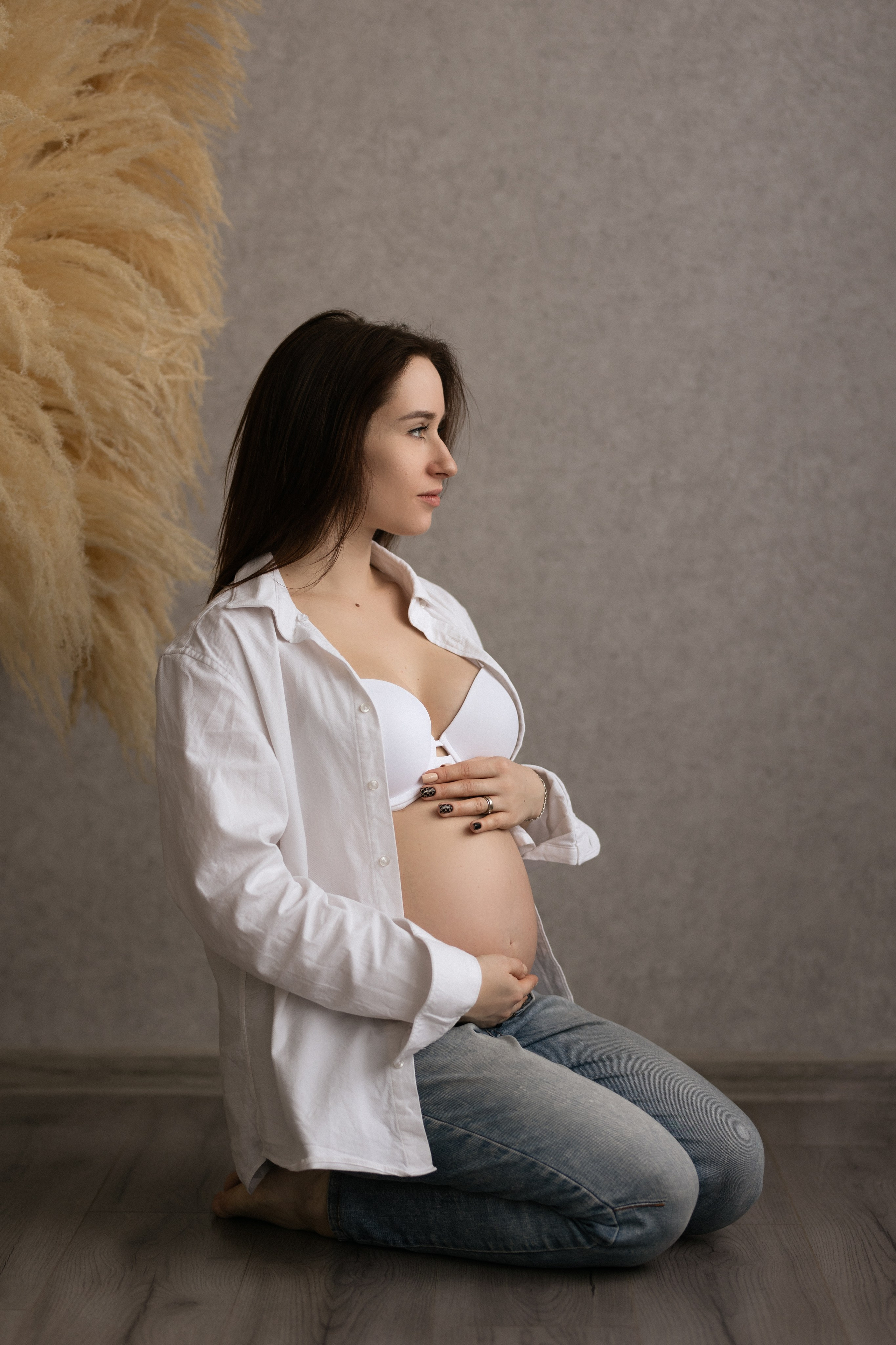 Laukimo (nėščiosios) fotosesija Marijampolėje, fotostudijoje