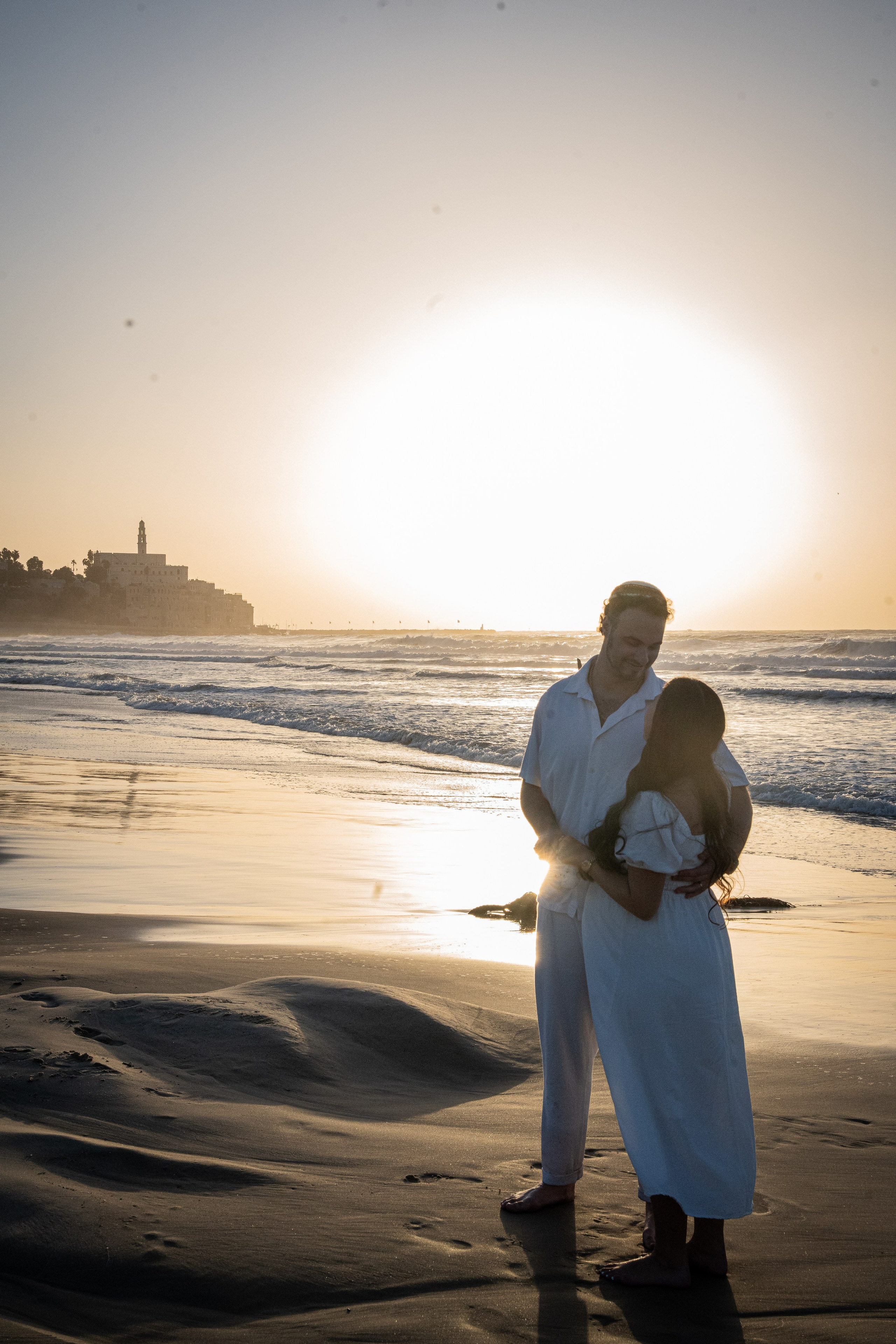 Naomi & Surli, Jaffa Beach, December 2025. Divign By Tehilah — Meaningful Graphic Design & Photography