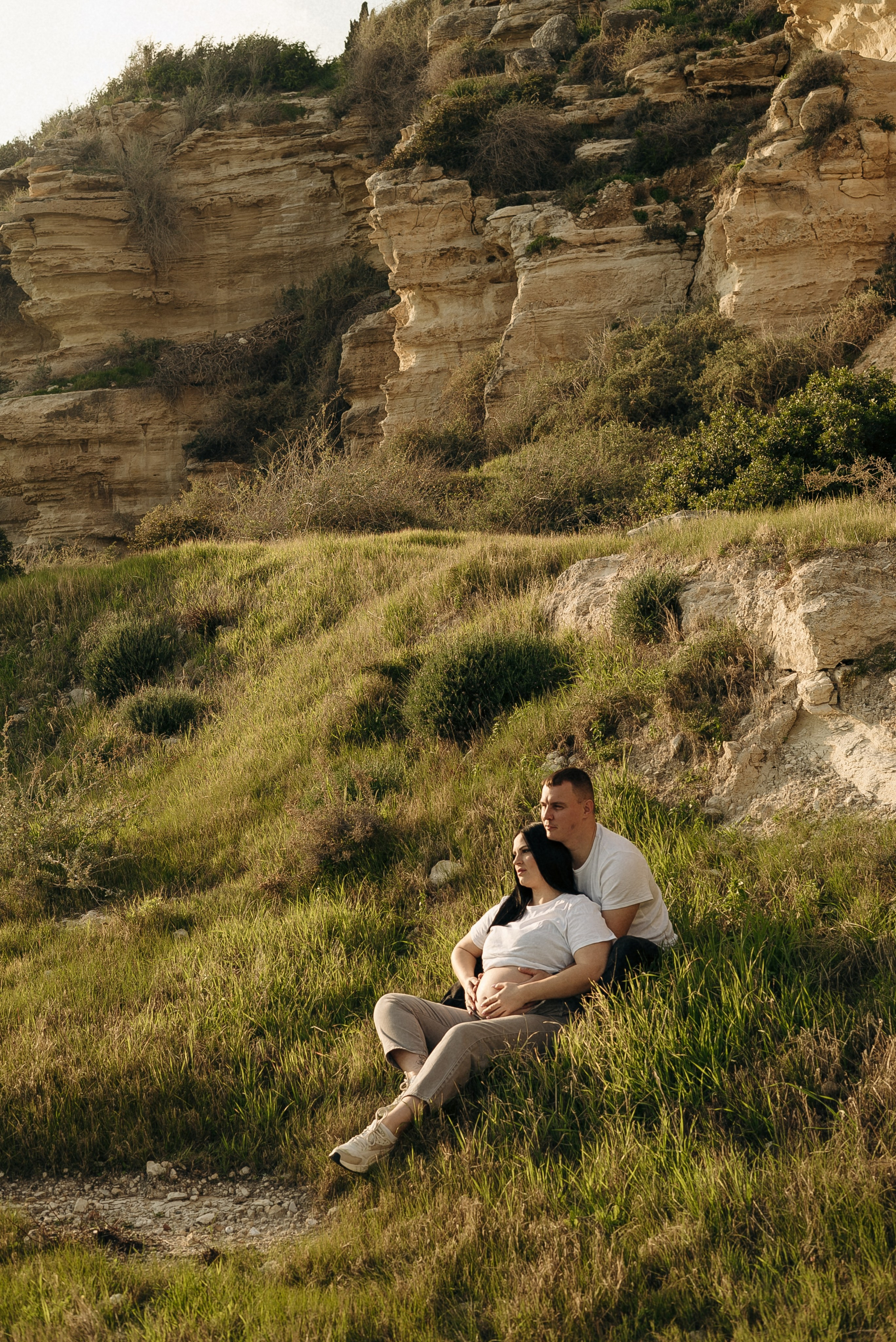 Фотосессия беременности на закате у Камня Афродиты | Maternity photoshoot at Aphrodite’s Rock. Портретный и семейный фотограф в Лимассоле Кипр Анна Руссу