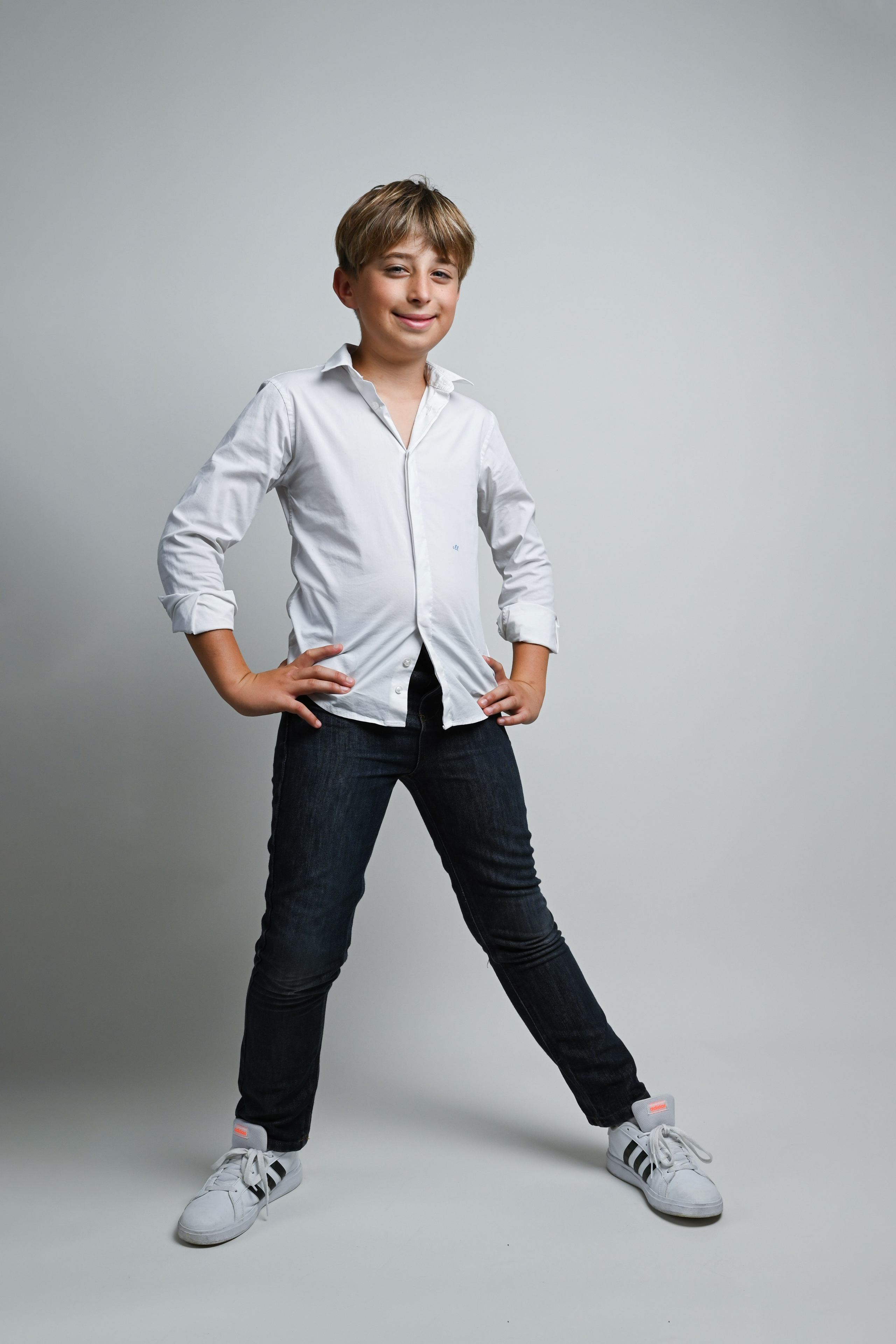 Photo Shooting in studio mother with son