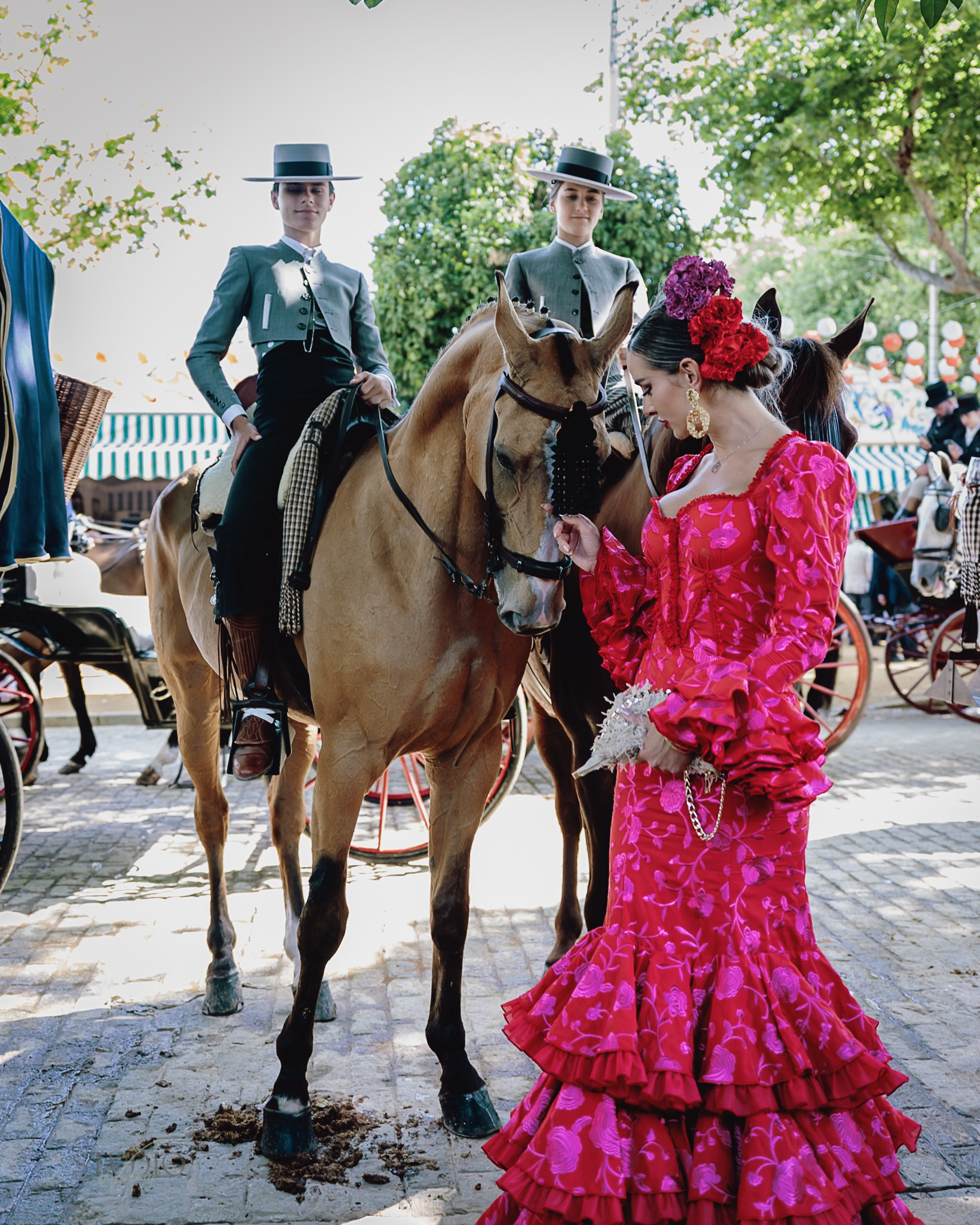 Sesión de fotos en feria de Abril de Sevilla. Inicio